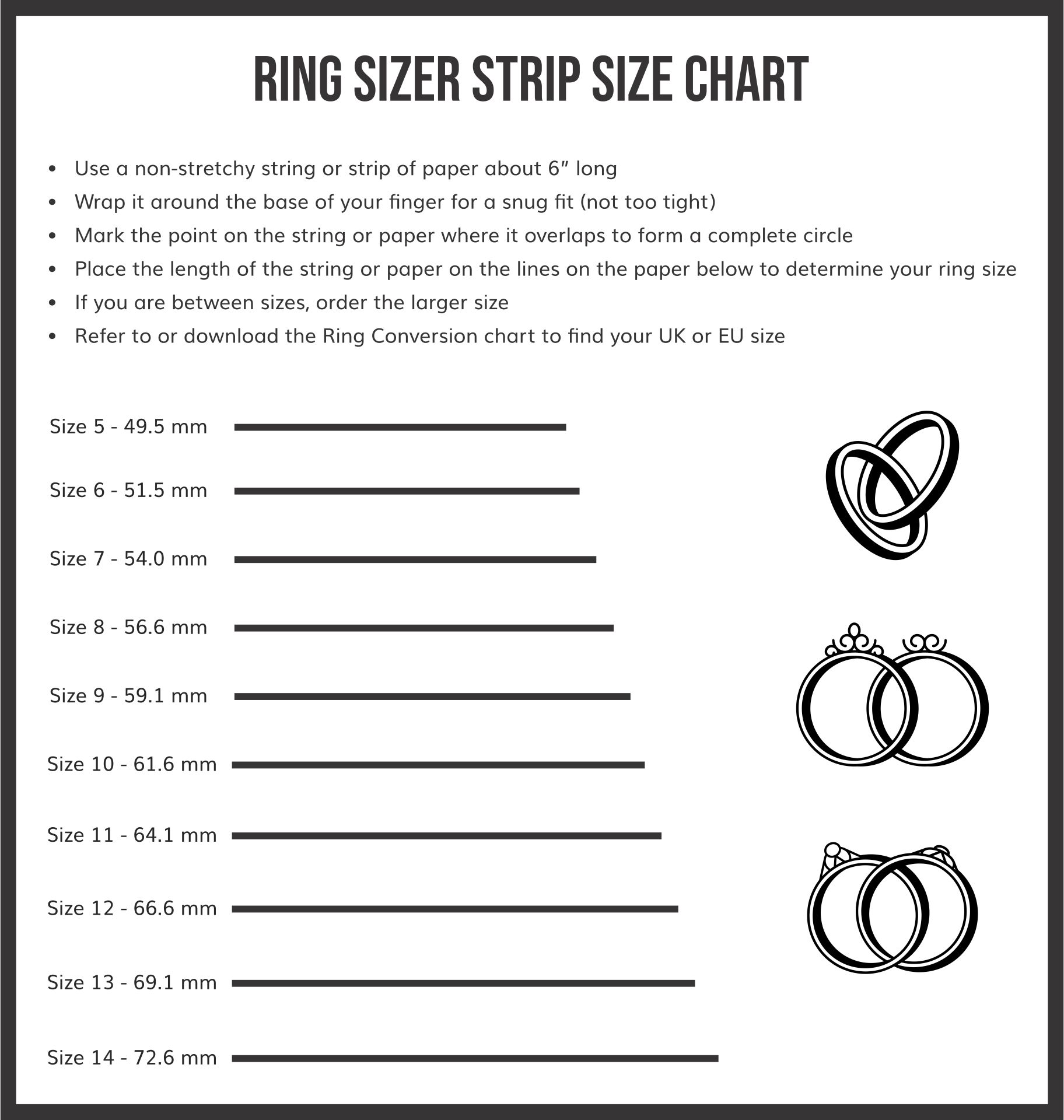 Printable Ring Size Chart Ring Sizer Tool Find Your Ring Ubicaciondepersonas cdmx gob mx