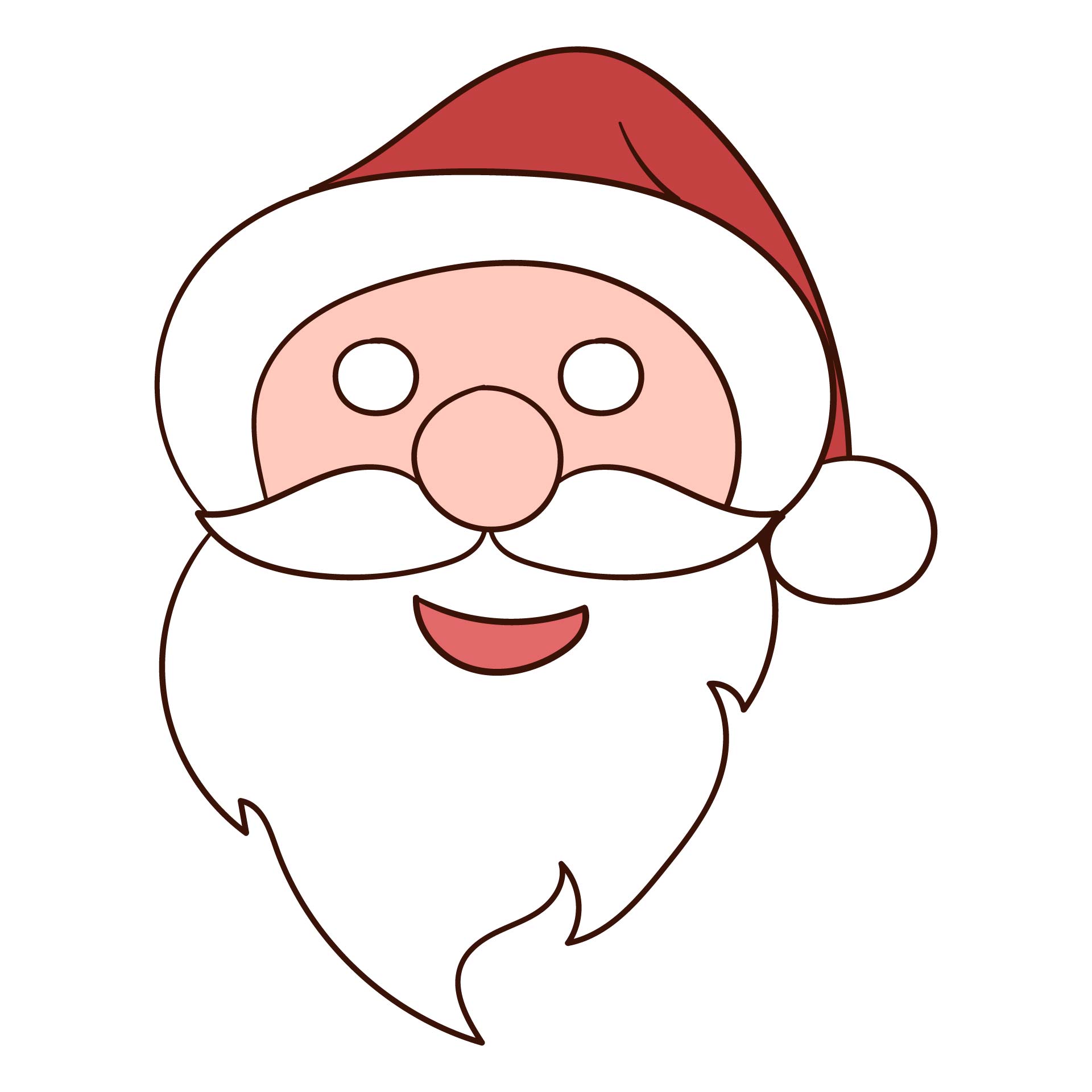 Free Printable Santa Face Template Printable Templates Protal