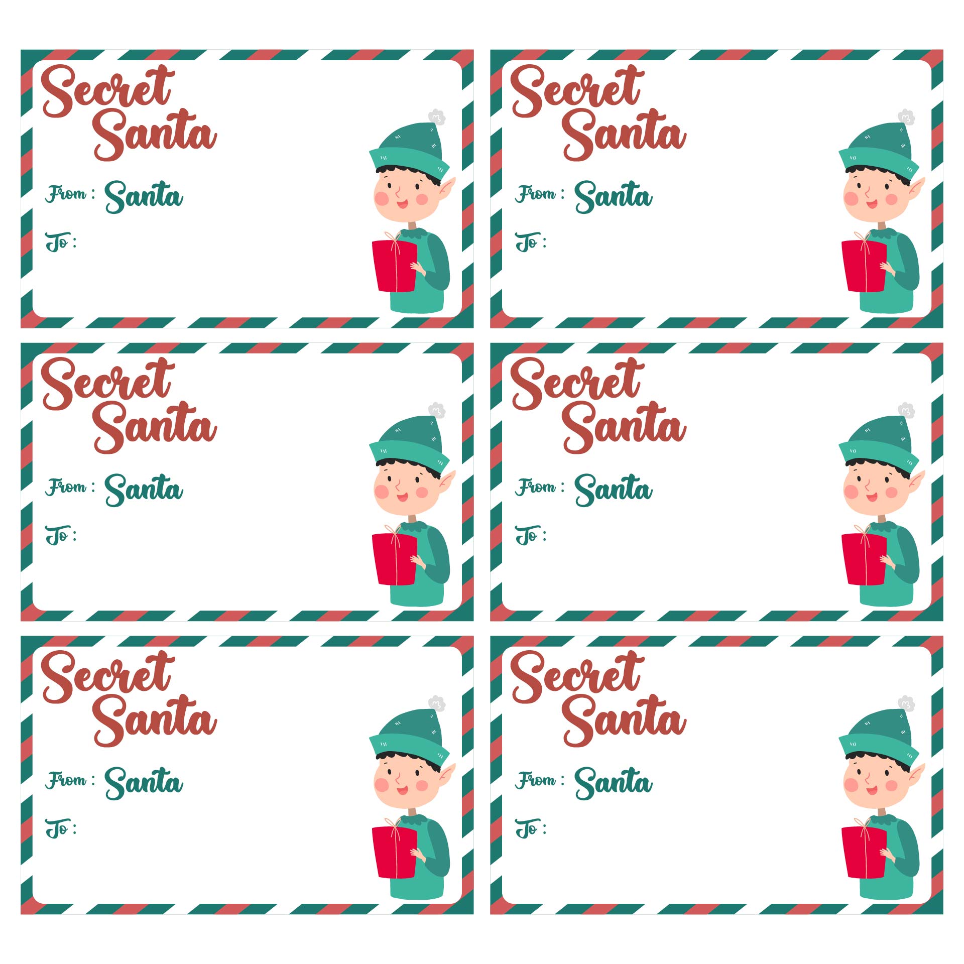 Secret Santa List Template