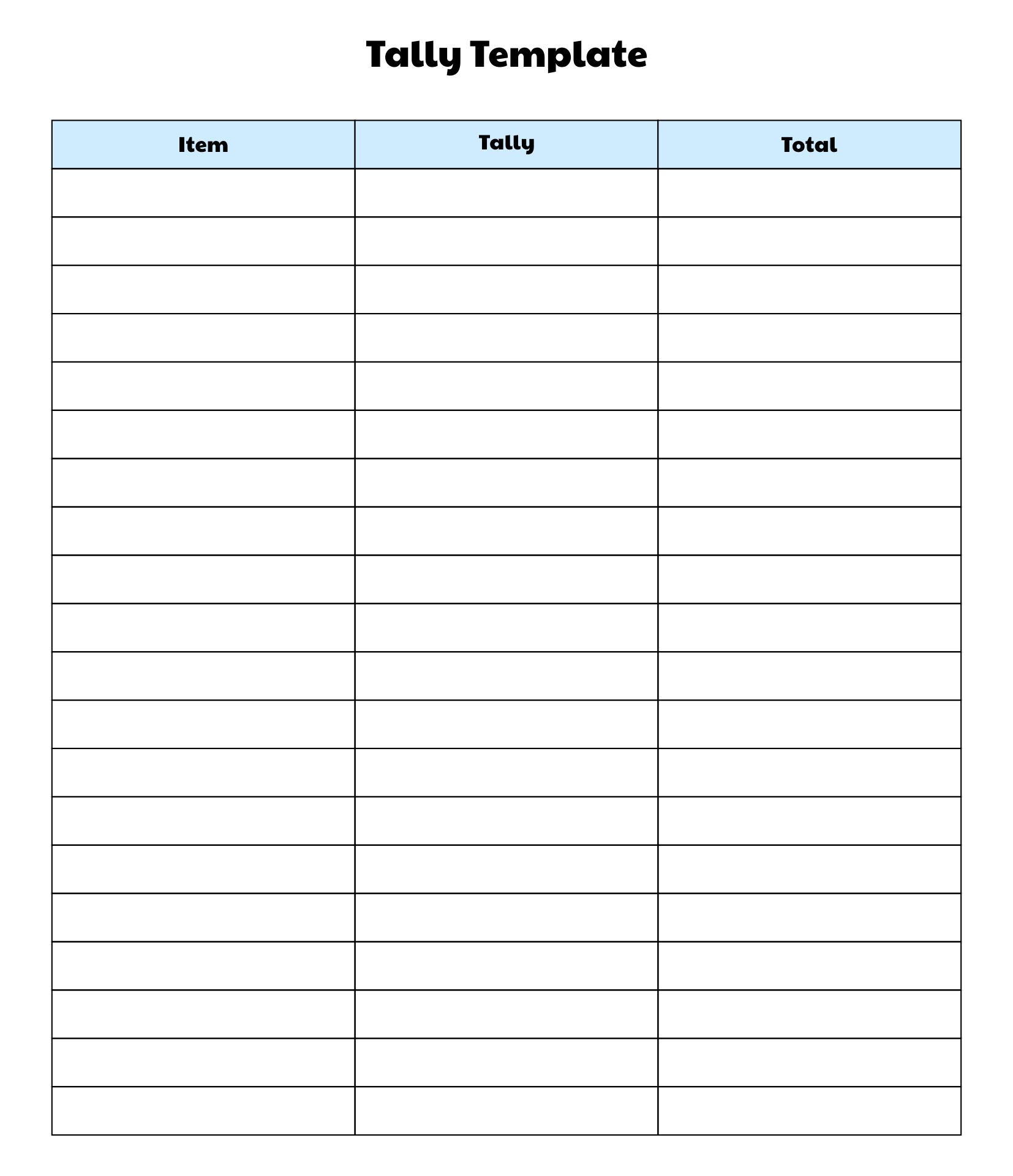 Blank Data Charts 10 Free PDF Printables Printablee