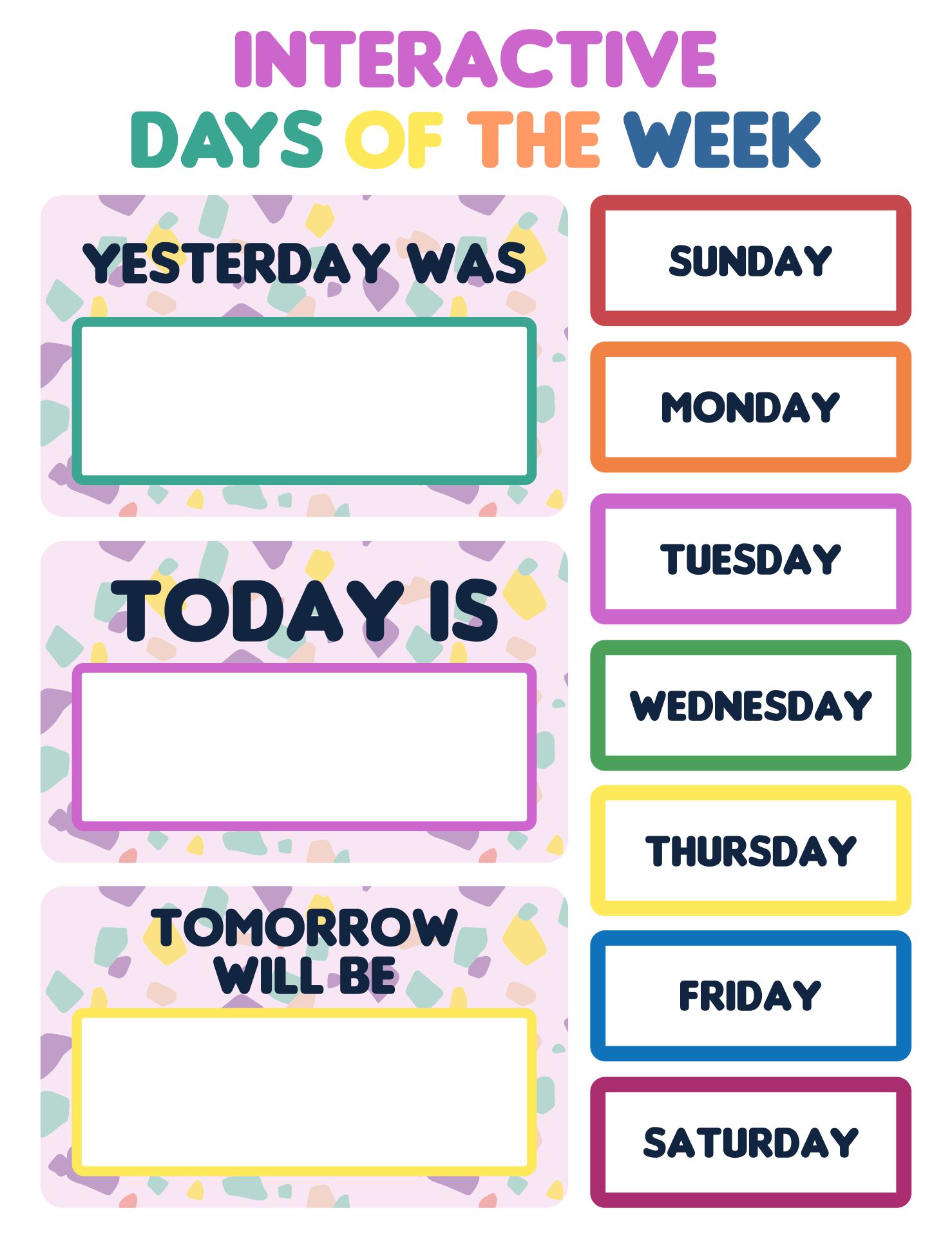 10 Best Printable Days Of The Week Chart PDF For Free At Printablee