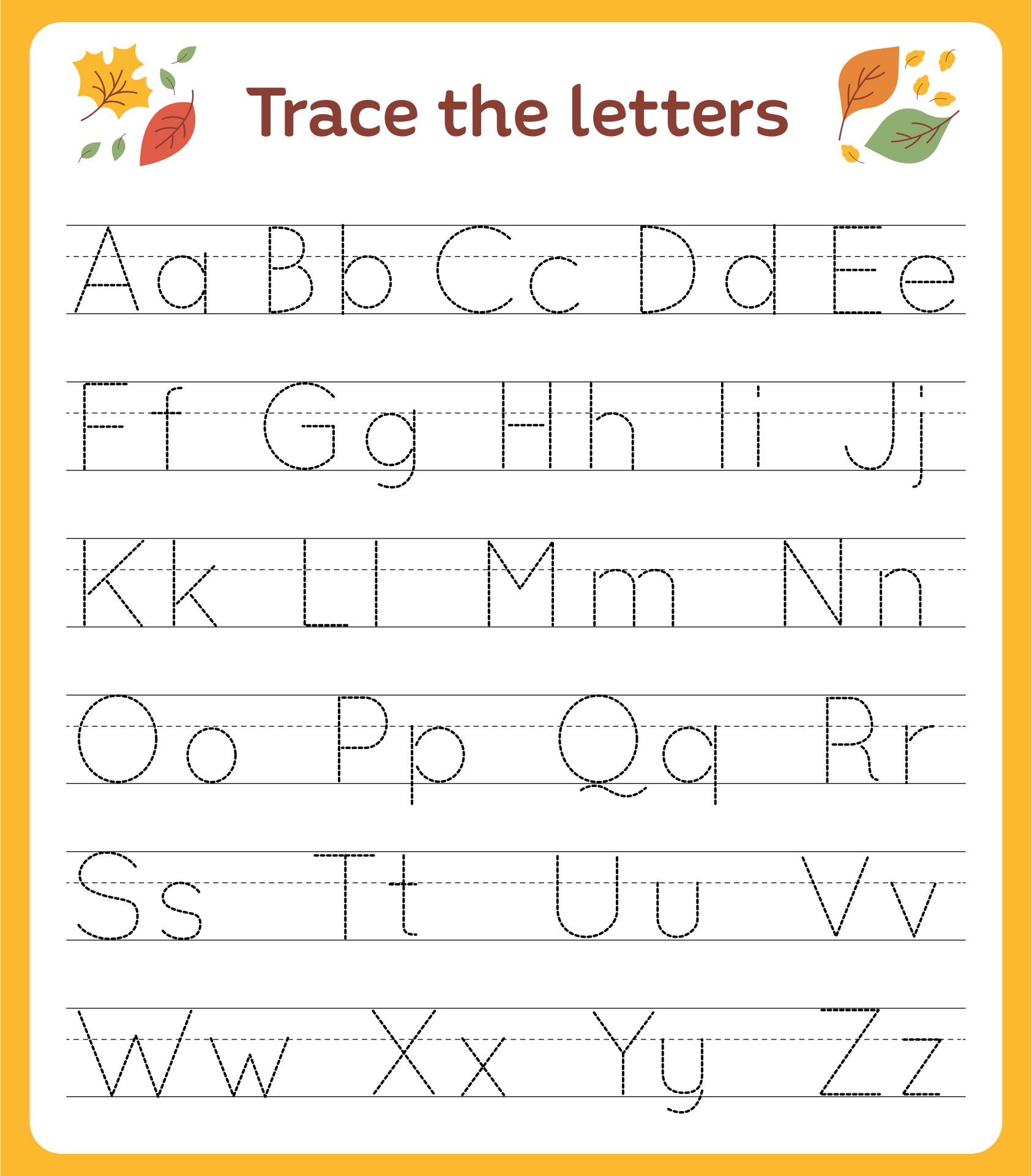20 Best Free Printable Alphabet Worksheets Kindergarten PDF for Free at ...