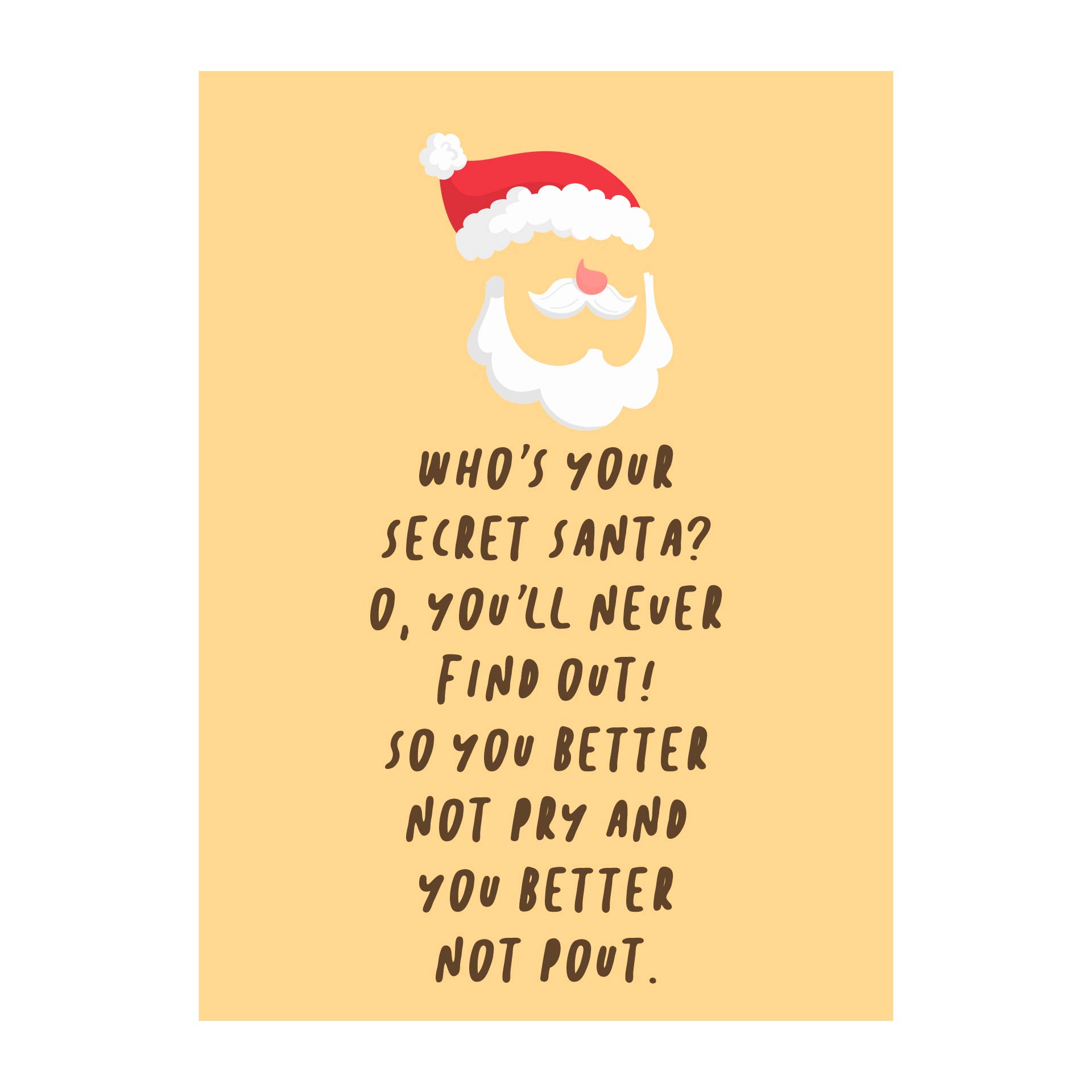 Secret Santa Messages Cards