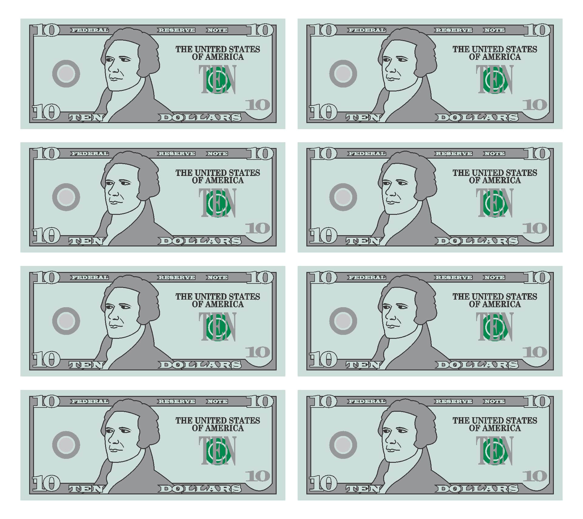 Play Money Actual Size - 10 Free PDF Printables | Printablee
