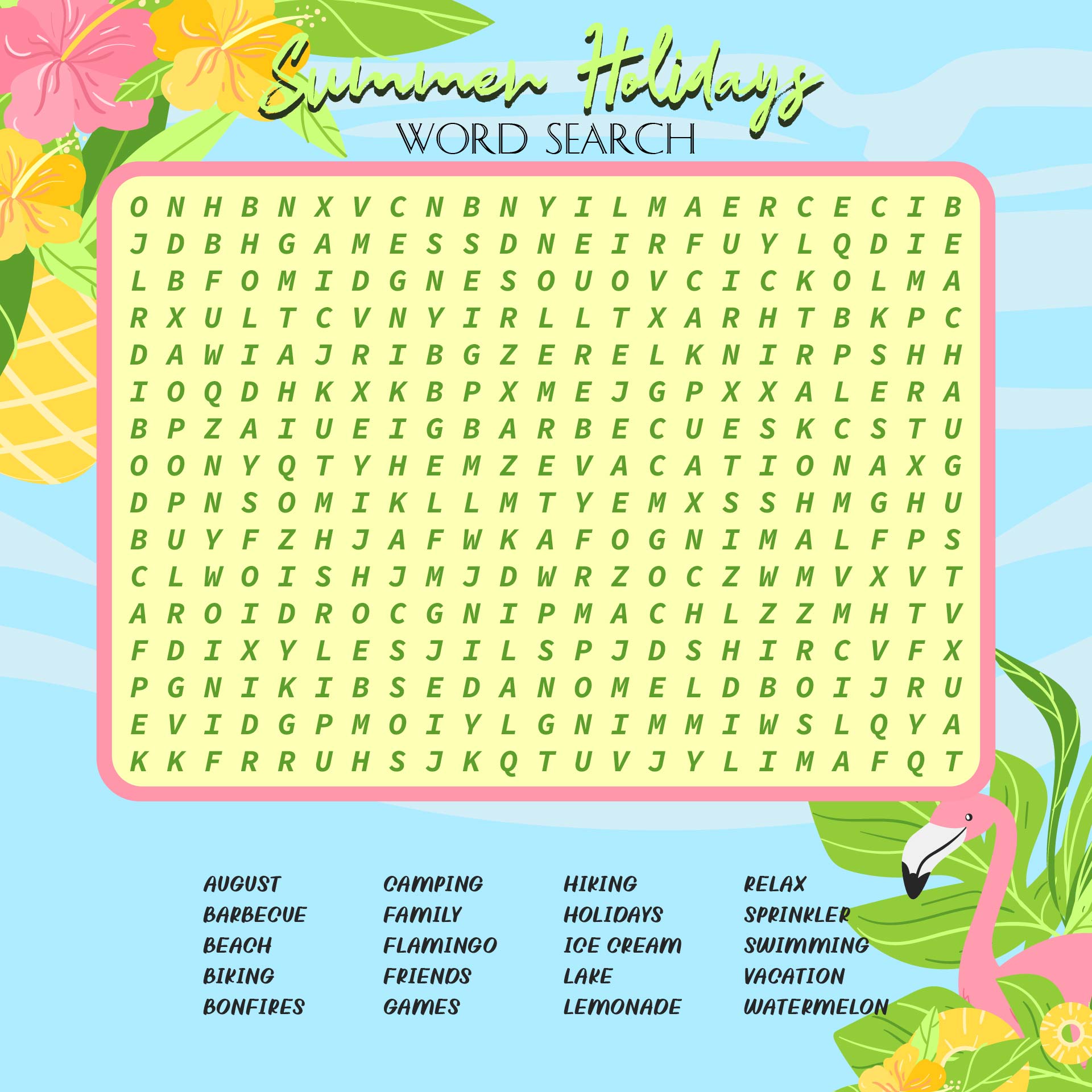 Hidden Word Search Puzzles