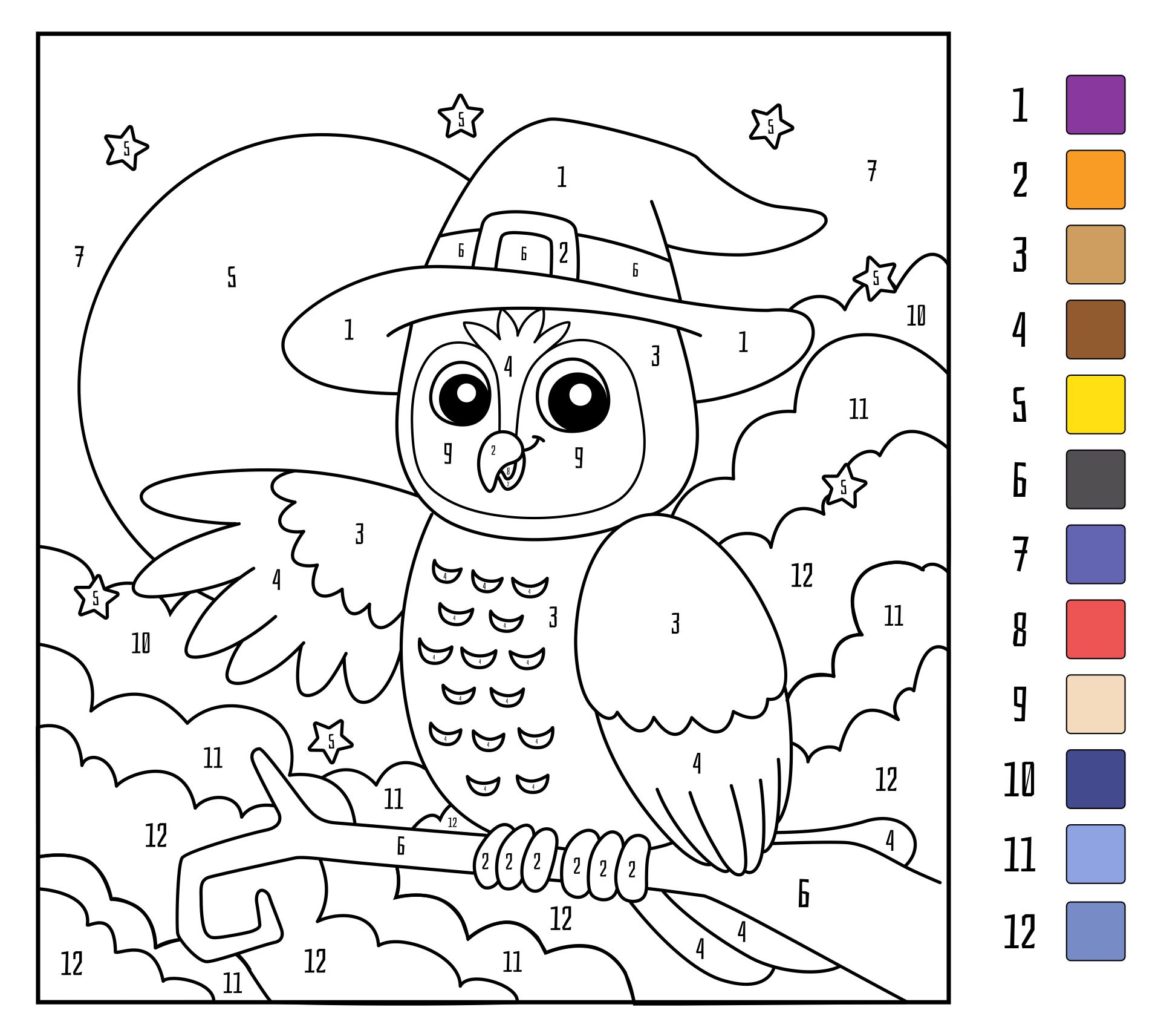 15 Best Printable Halloween Color By Number Worksheets Images And 