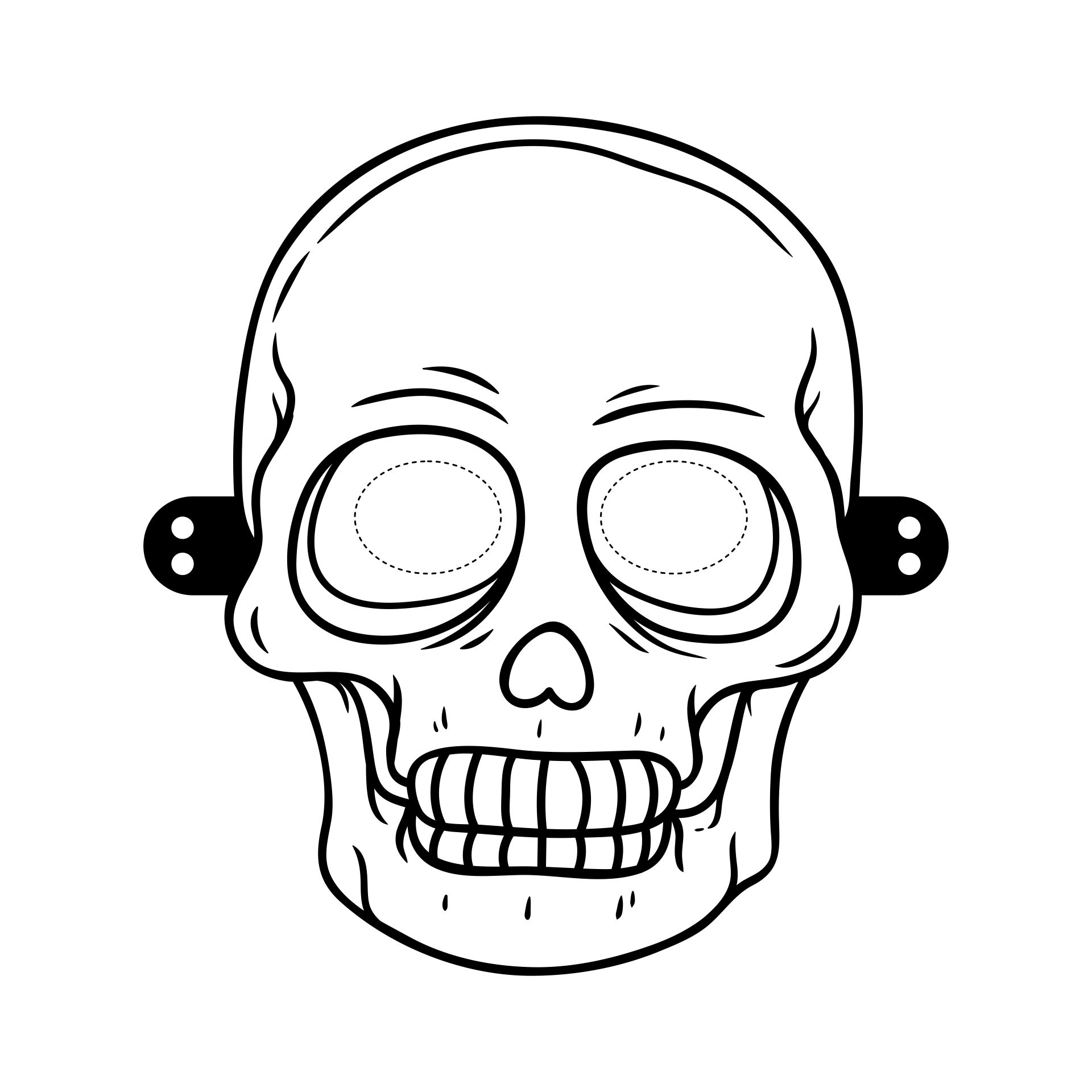 Face Coloring Halloween Masks - 15 Free PDF Printables | Printablee