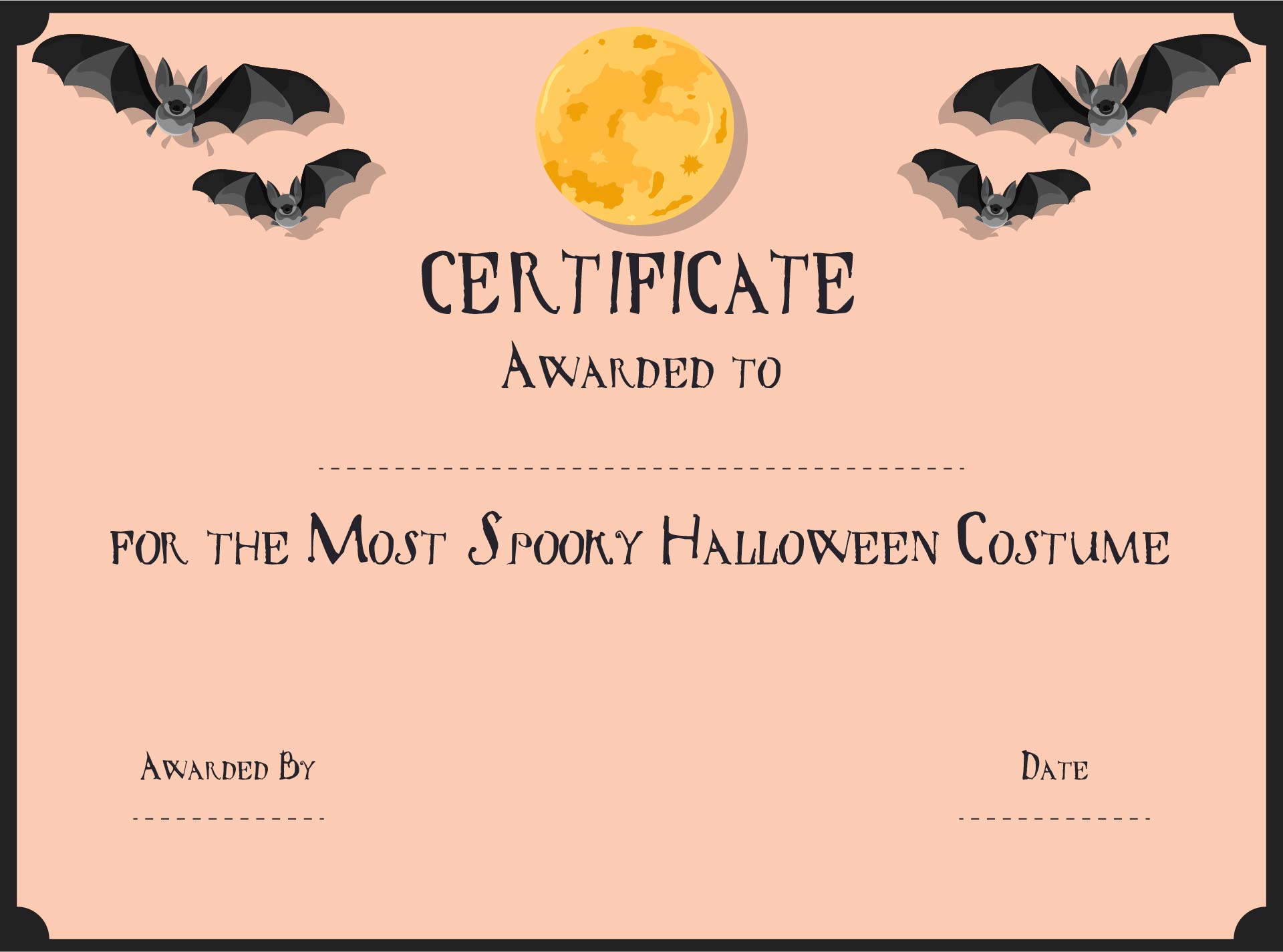 Halloween Awards - 15 Free PDF Printables | Printablee