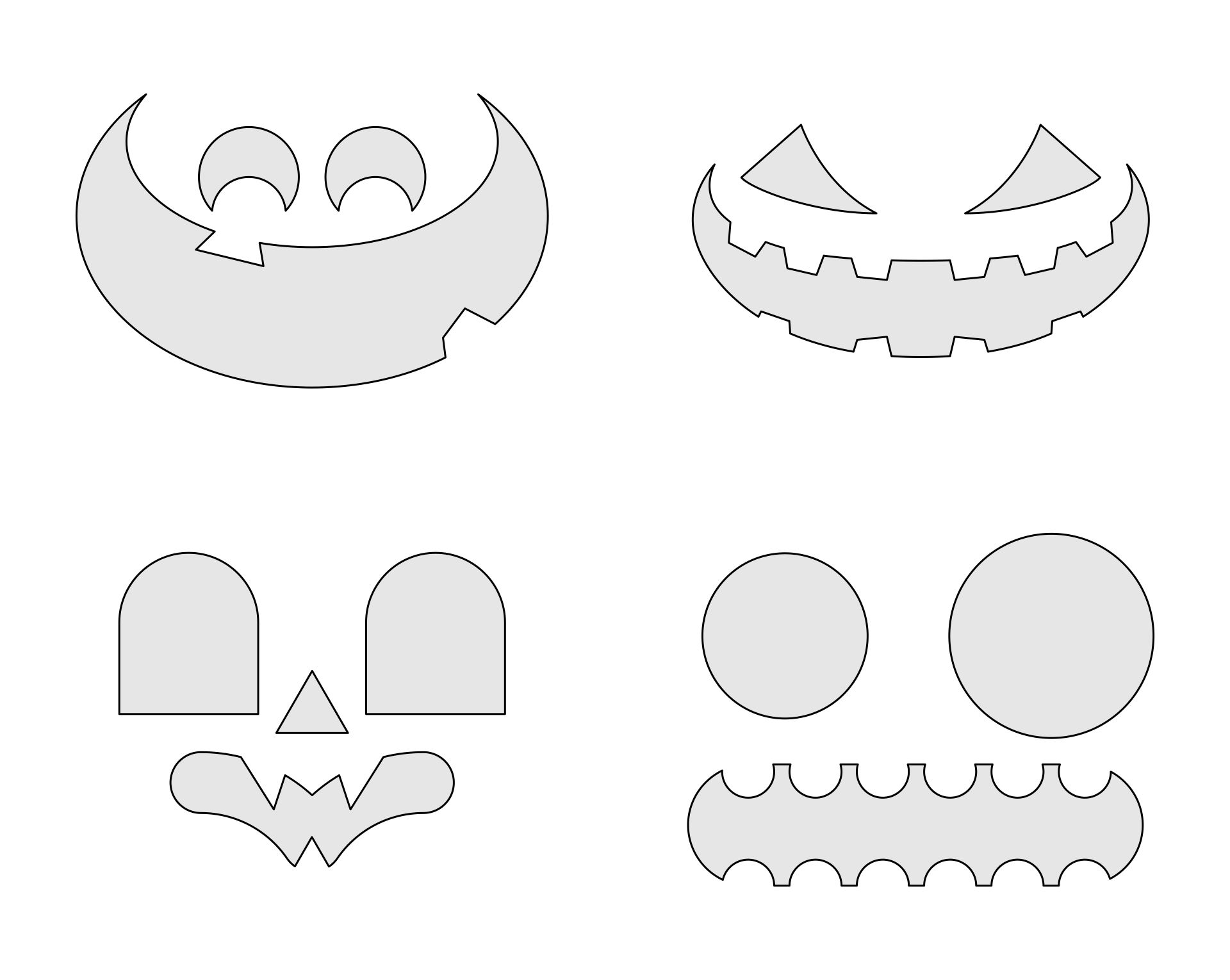 Halloween Pumpkin Templates - 15 Free PDF Printables | Printablee