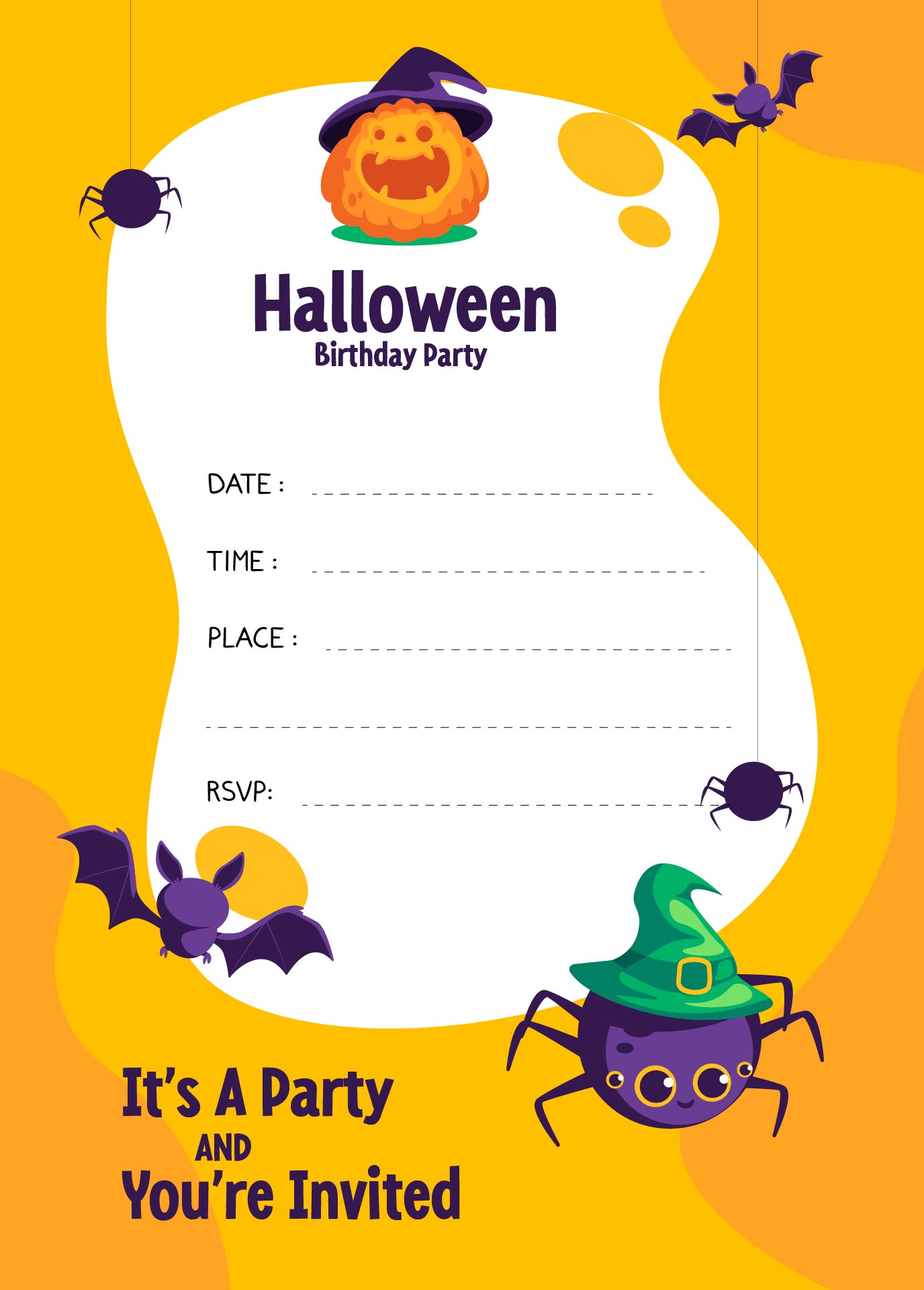 Halloween Invitation - 15 Free PDF Printables | Printablee