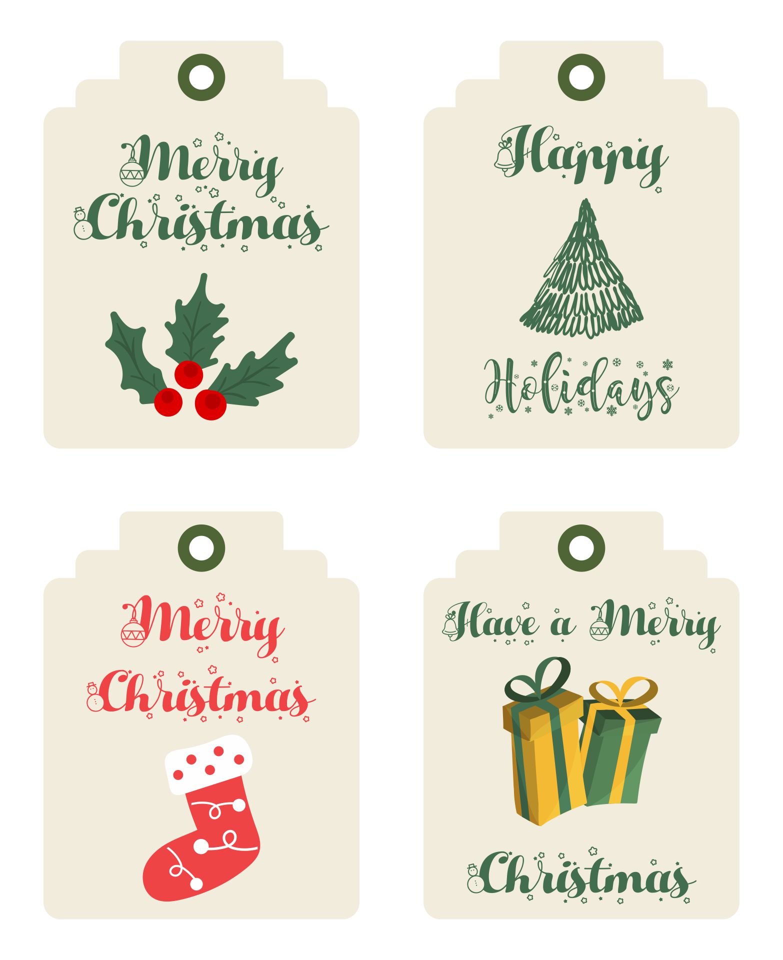 Christmas Gift Tags Personalized - 10 Free PDF Printables | Printablee
