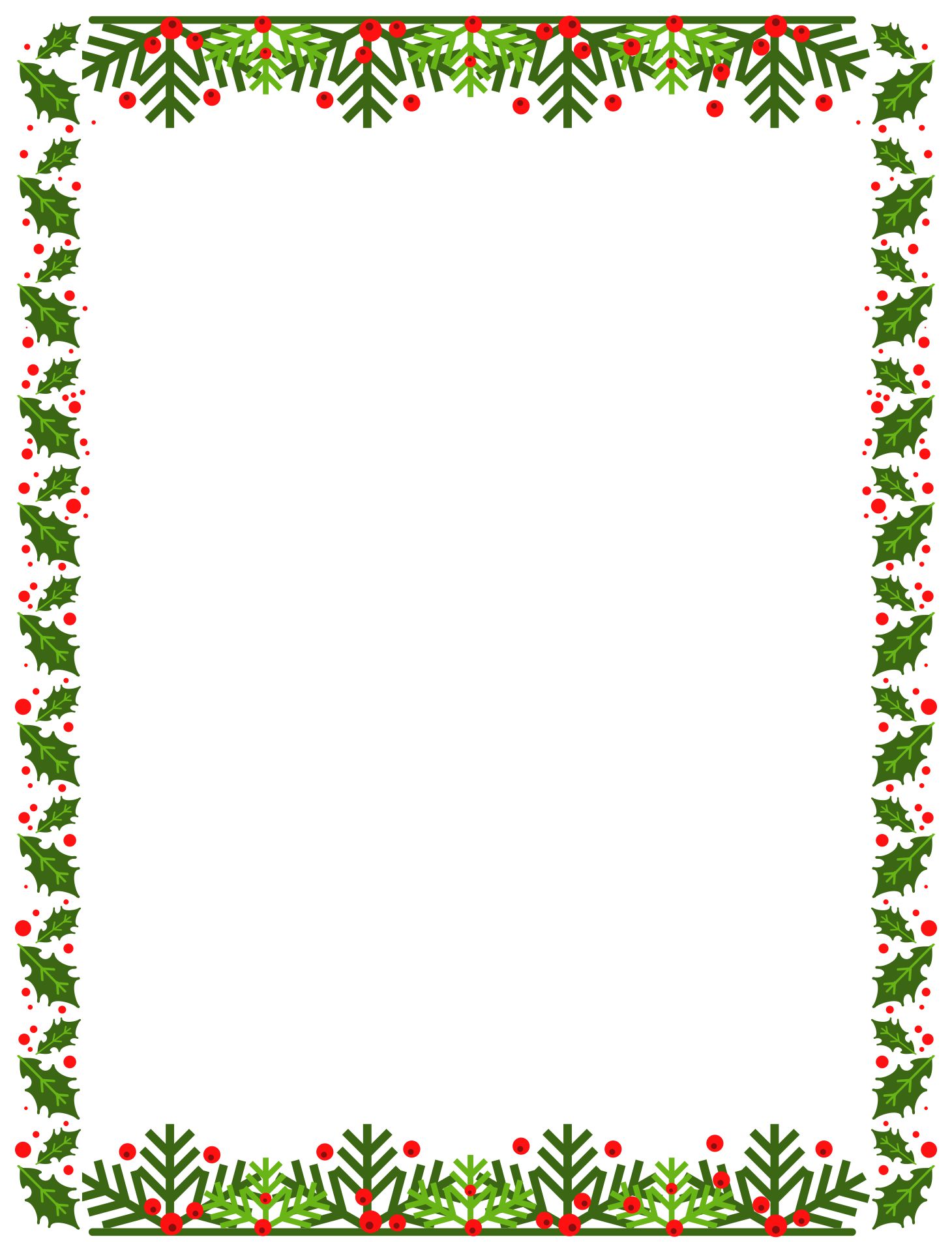 Christmas Border Templates - 15 Free PDF Printables | Printablee