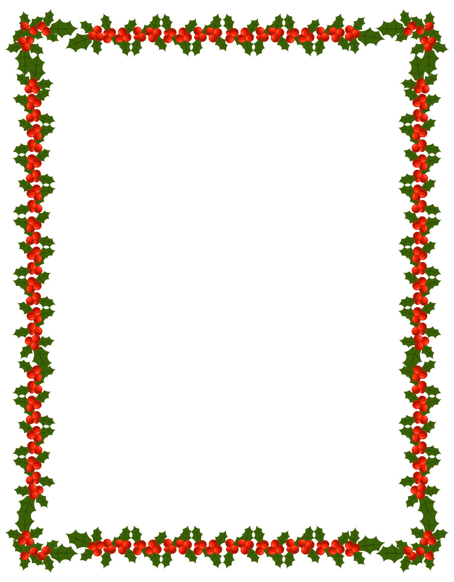 15 Best Free Printable Christmas Borders Holly PDF for Free at Printablee