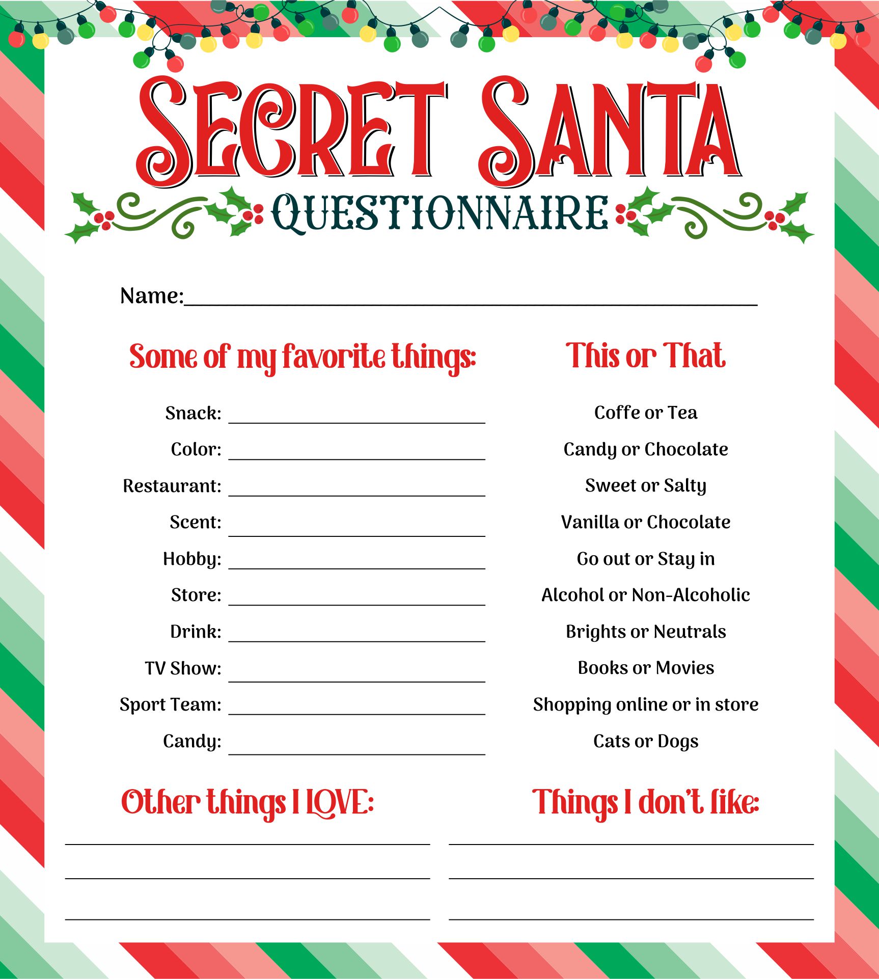 15 Best Christmas Wish List Free Printable Templates PDF for Free at