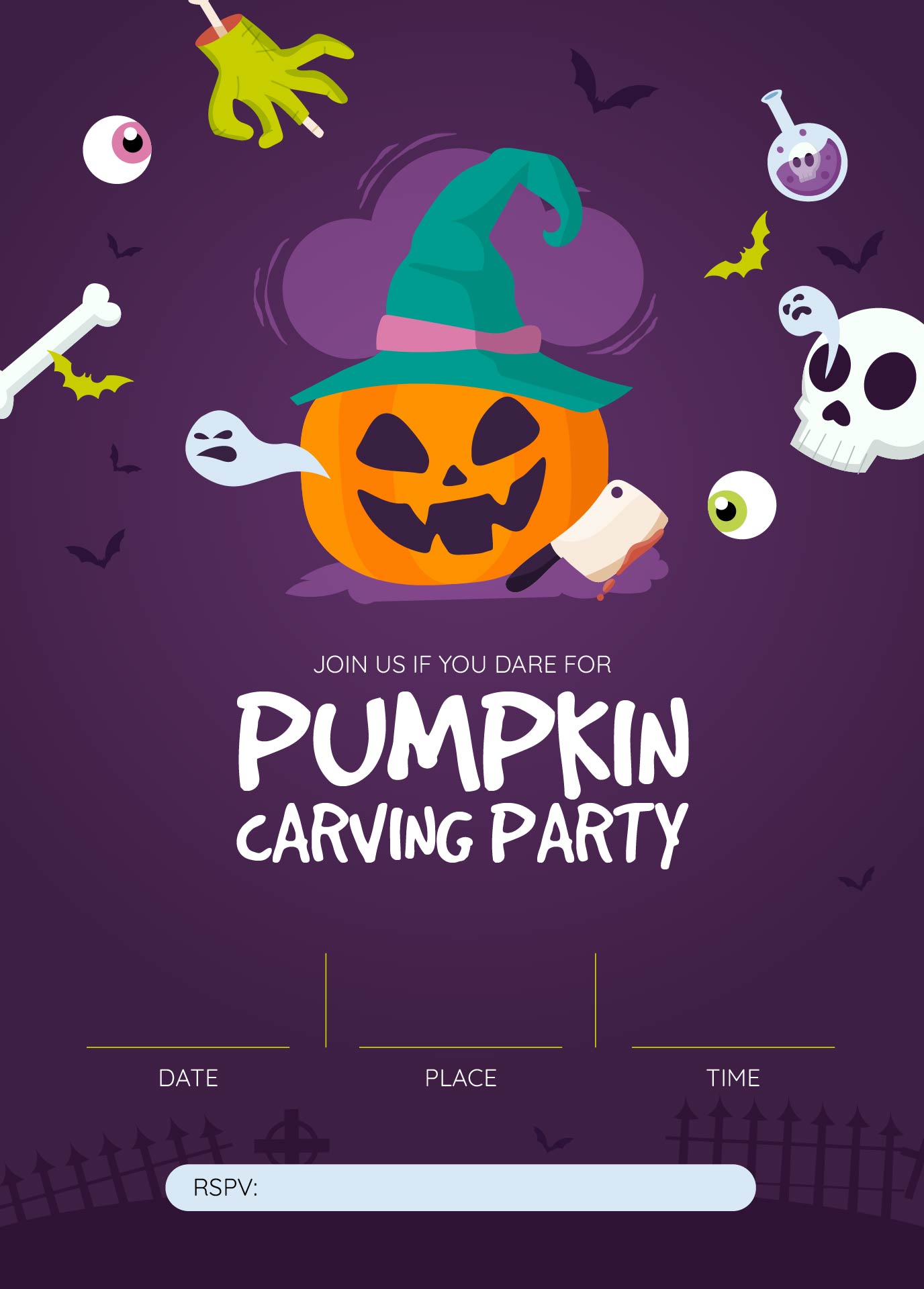 15 Best Happy Halloween Printable Party Invites PDF for Free at Printablee