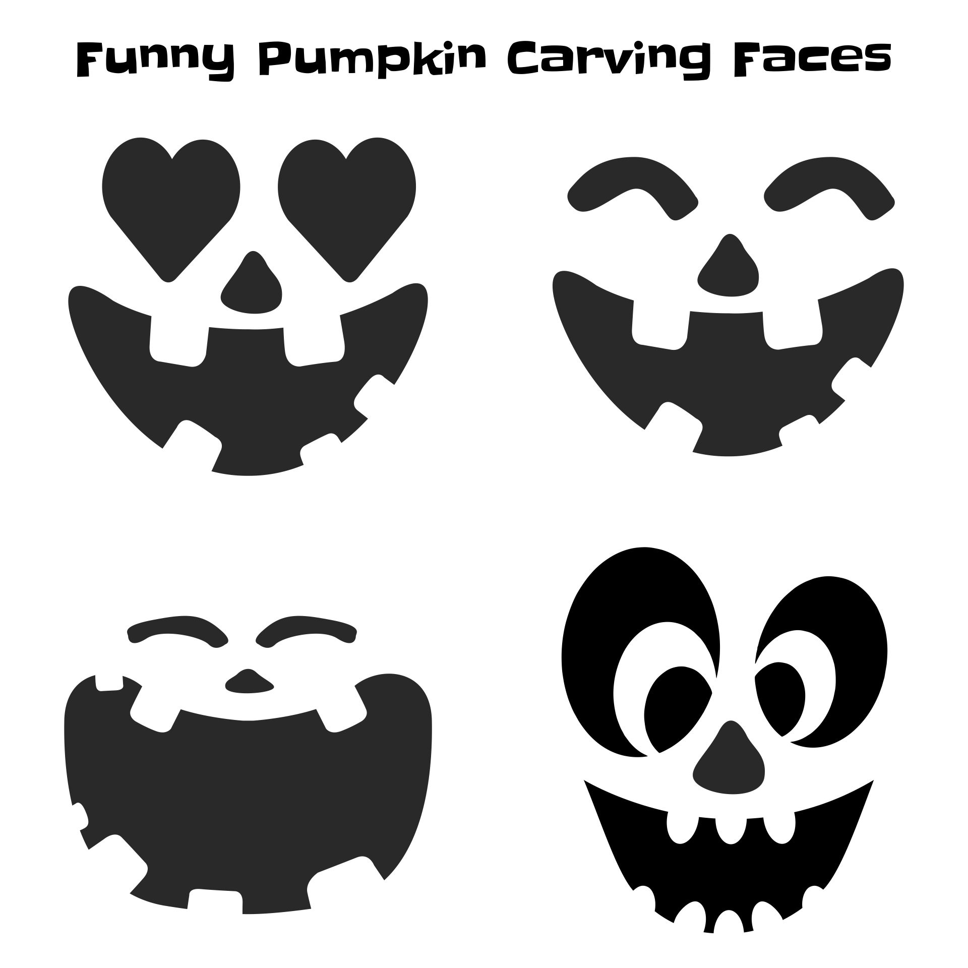 10 Best Funny Pumpkin Faces Printables PDF for Free at Printablee