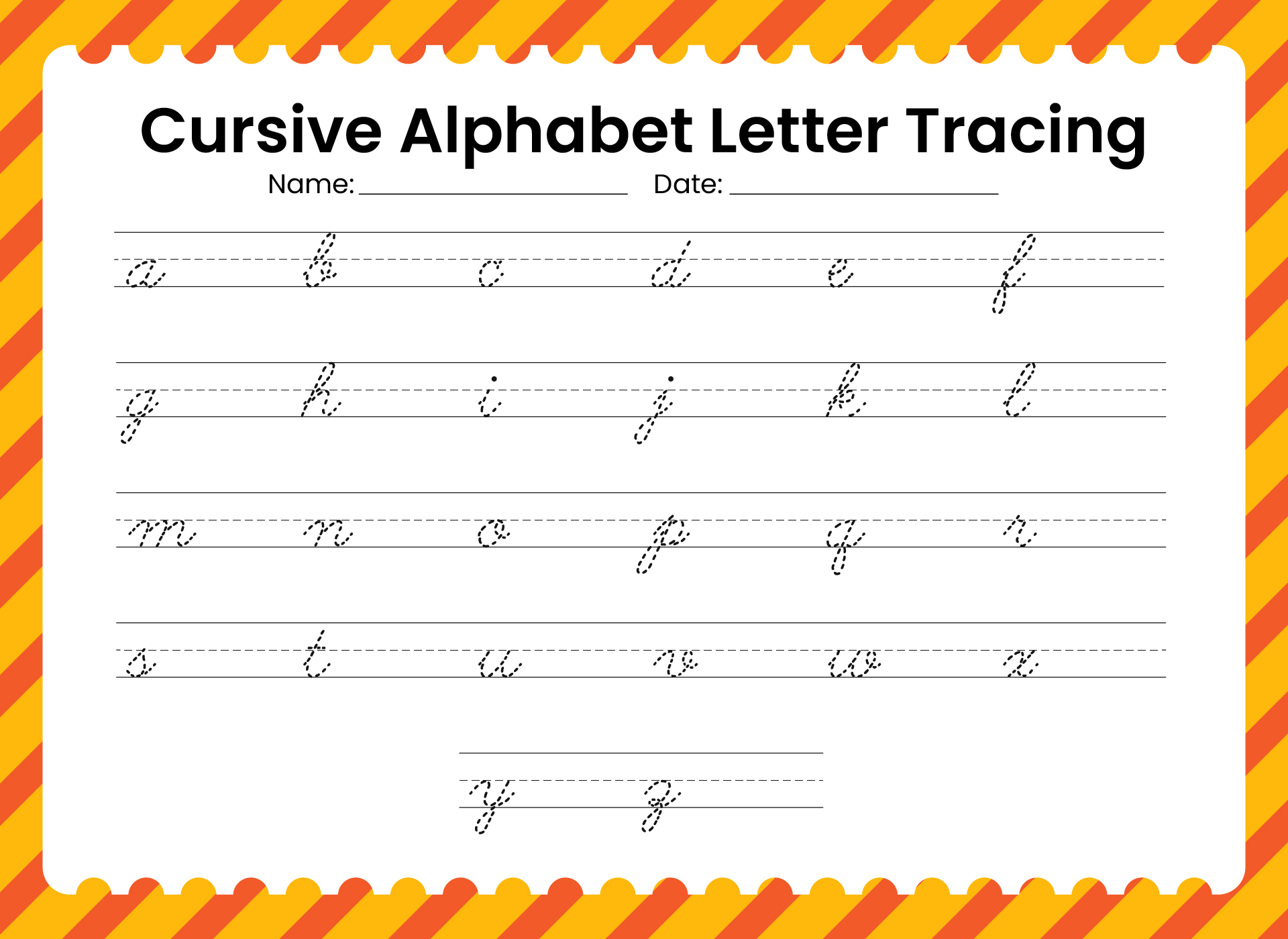 Alphabet Letter Tracing - 20 Free PDF Printables | Printablee