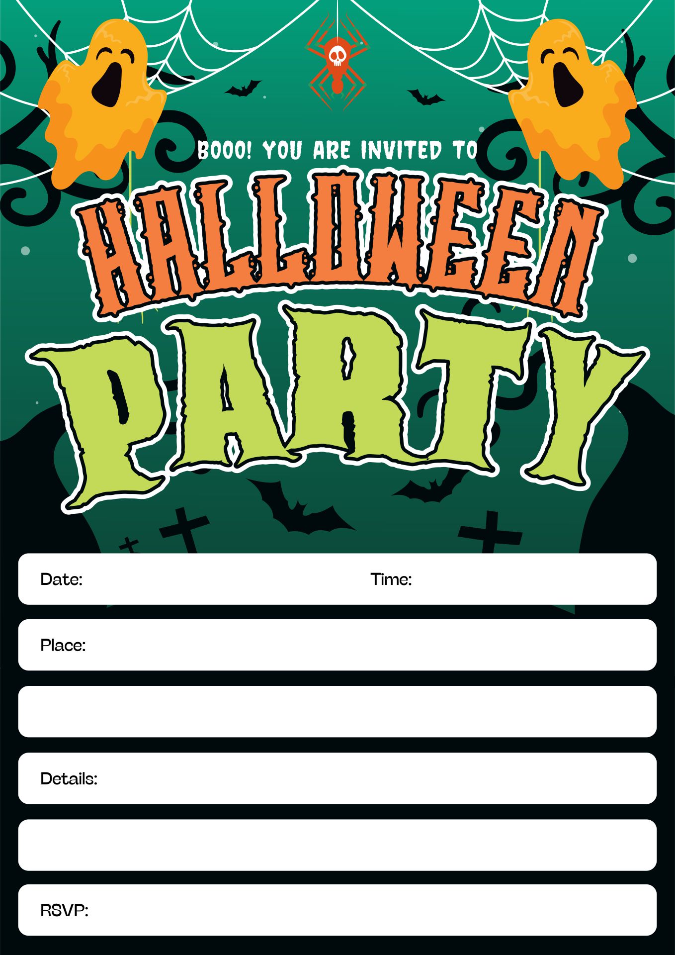 Scary Halloween Invitations - 15 Free PDF Printables | Printablee
