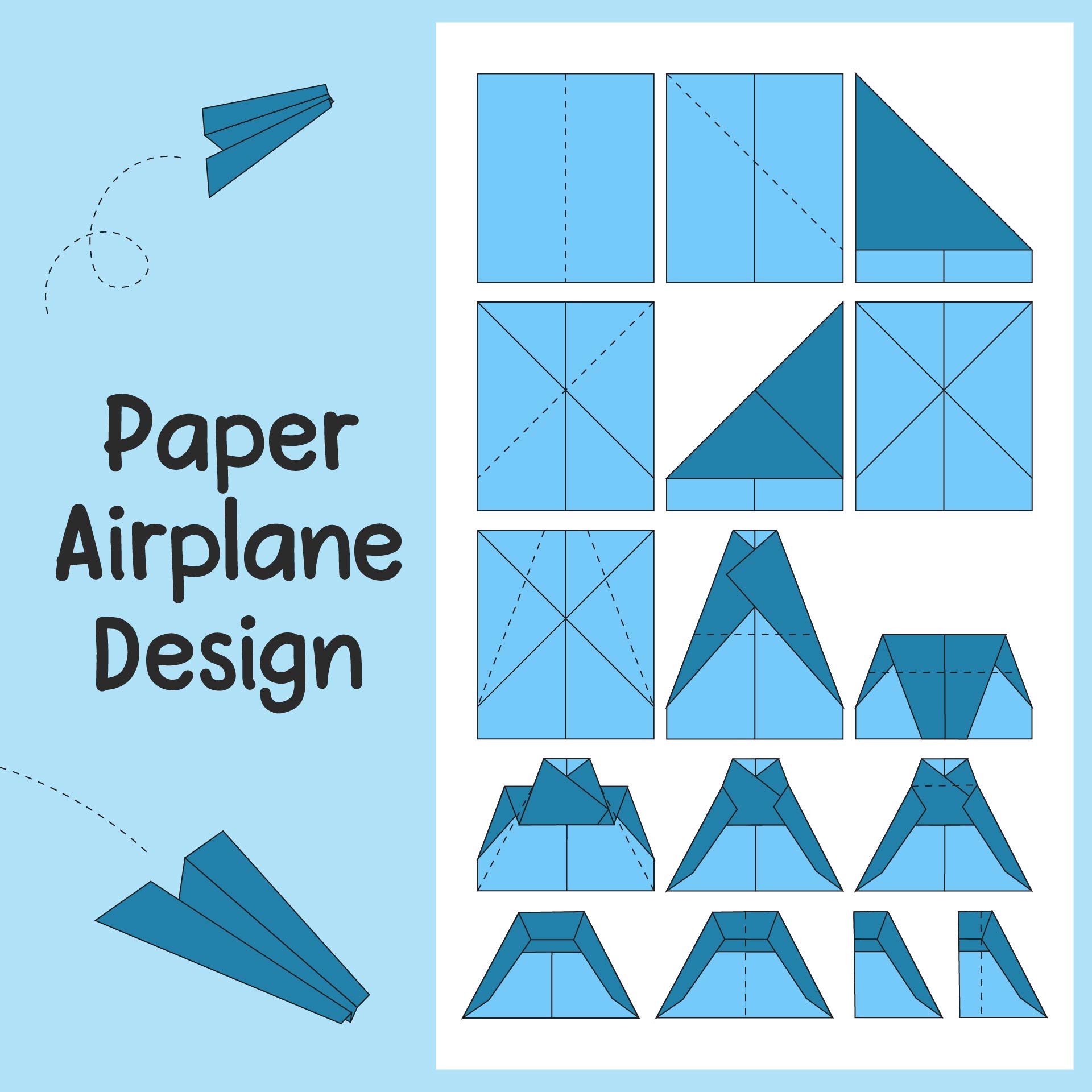 Paper Airplane Templates For Kids - 10 Free PDF Printables | Printablee