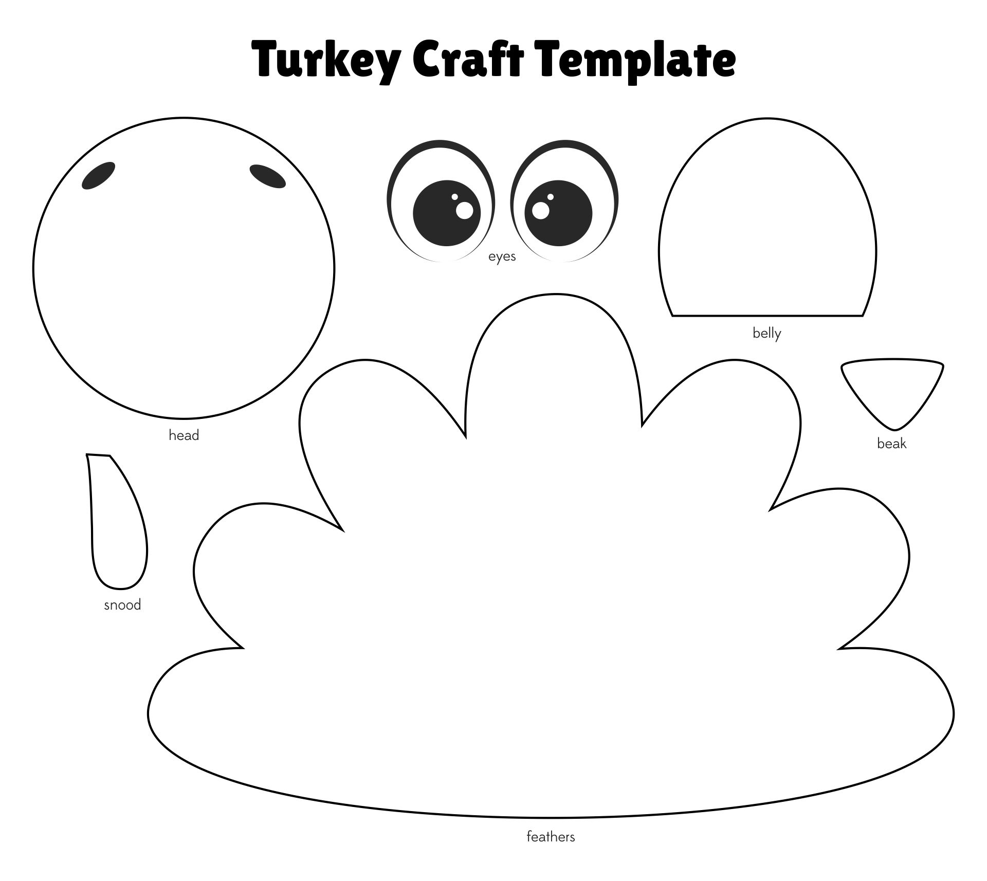 Hand Turkey Template - 10 Free PDF Printables | Printablee