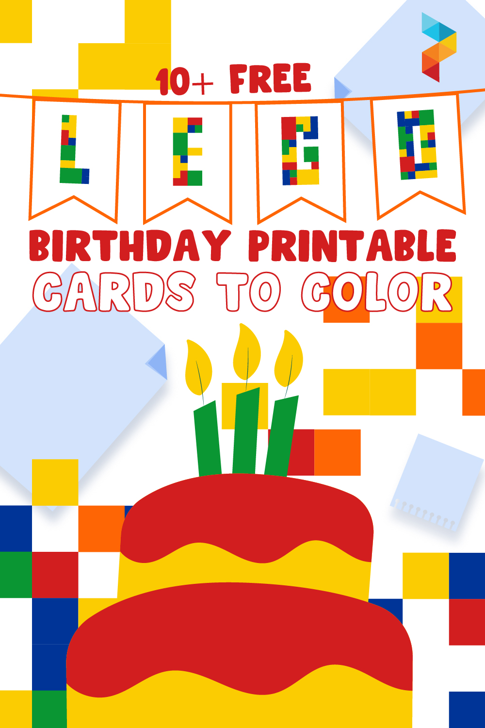 LEGO Birthday Cards To Color