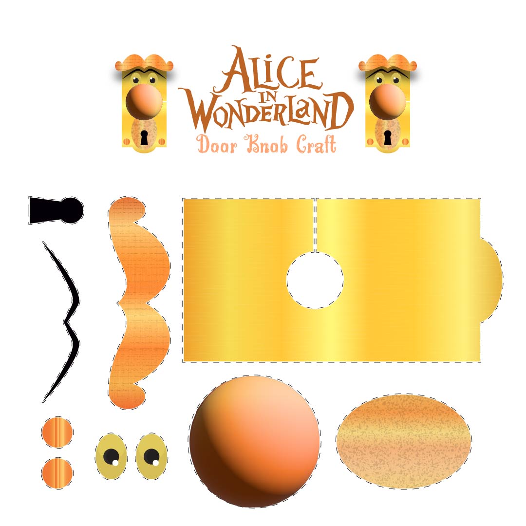 Alice in Wonderland Door Knob Craft Project