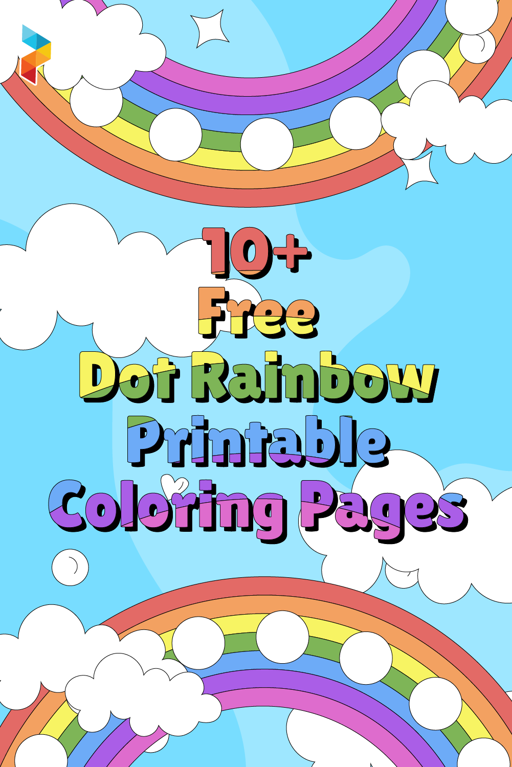 Dot Rainbow Coloring Pages