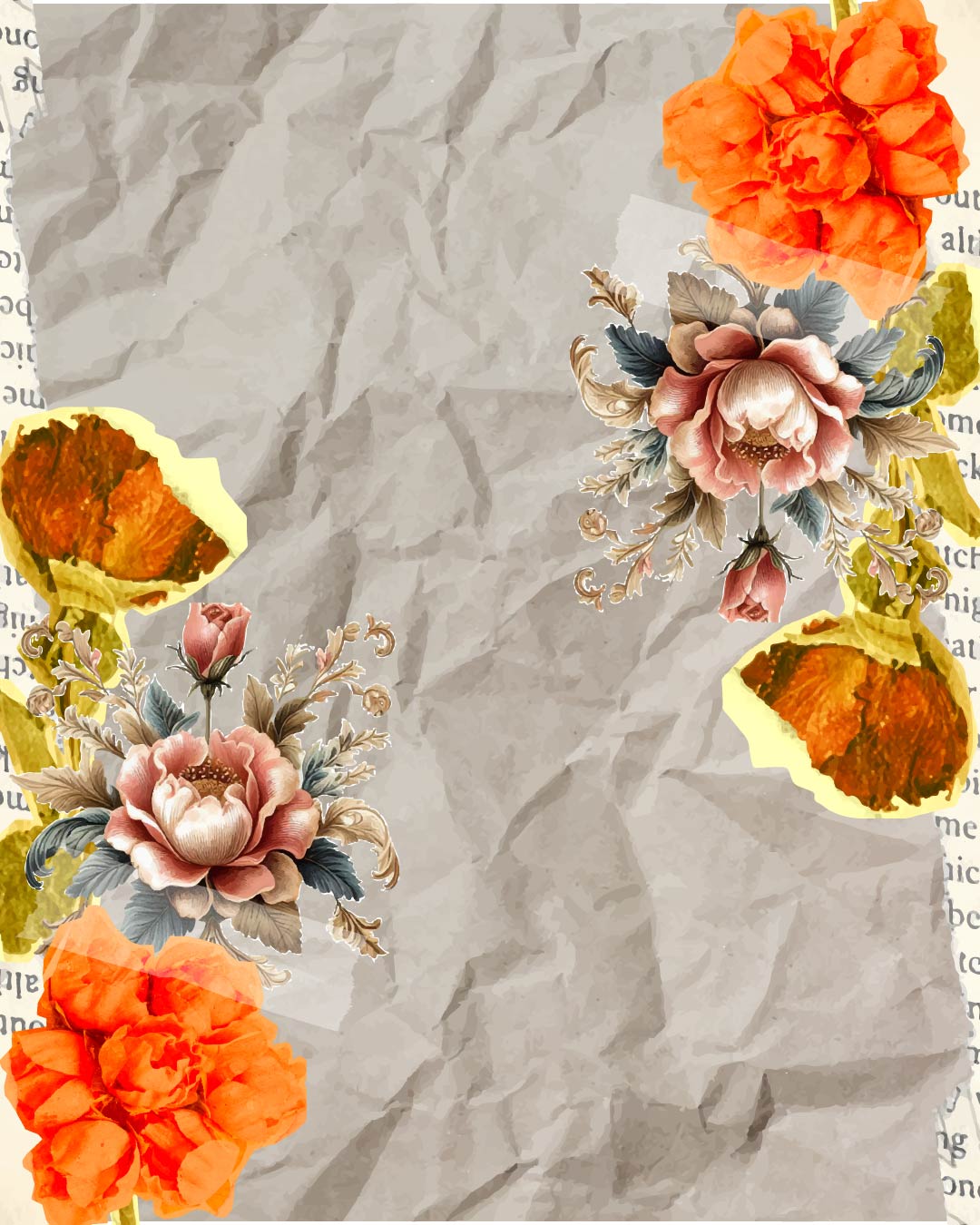 French Floral Patterns for Scrapbooking