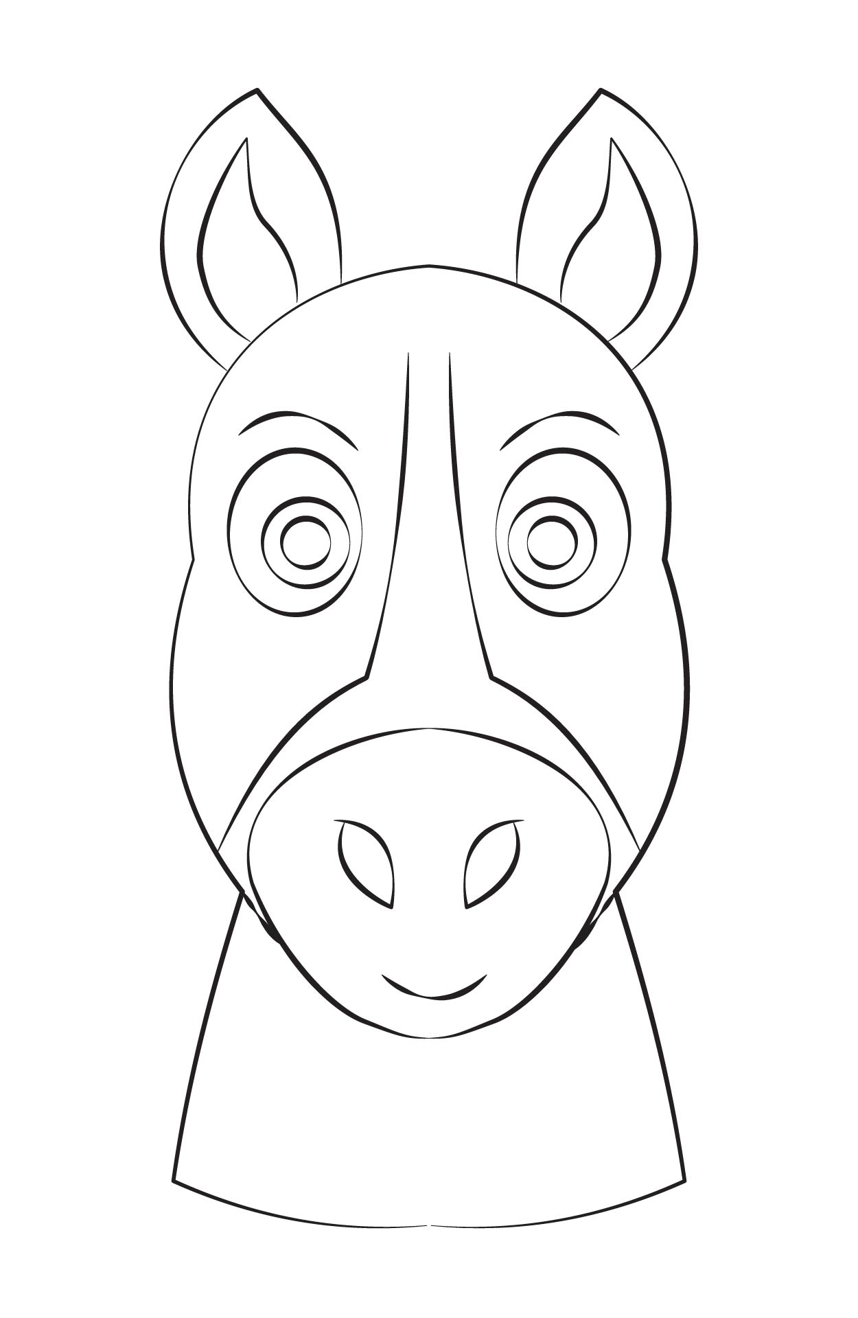 Horse Face Printable for Classroom Activity