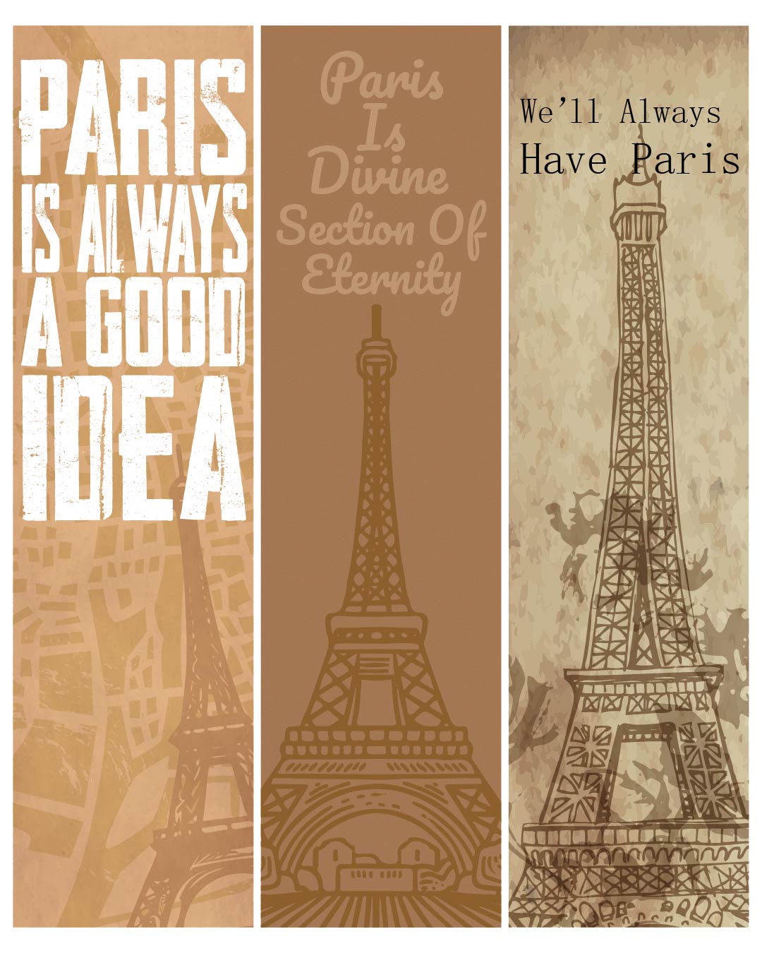 Parisian Style Scrapbook Sheets