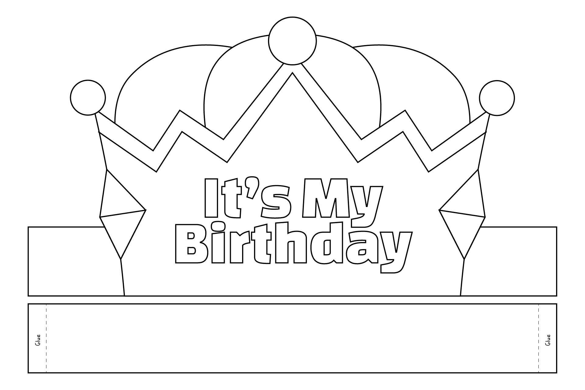 Prince Themed Birthday Party Crown Printables