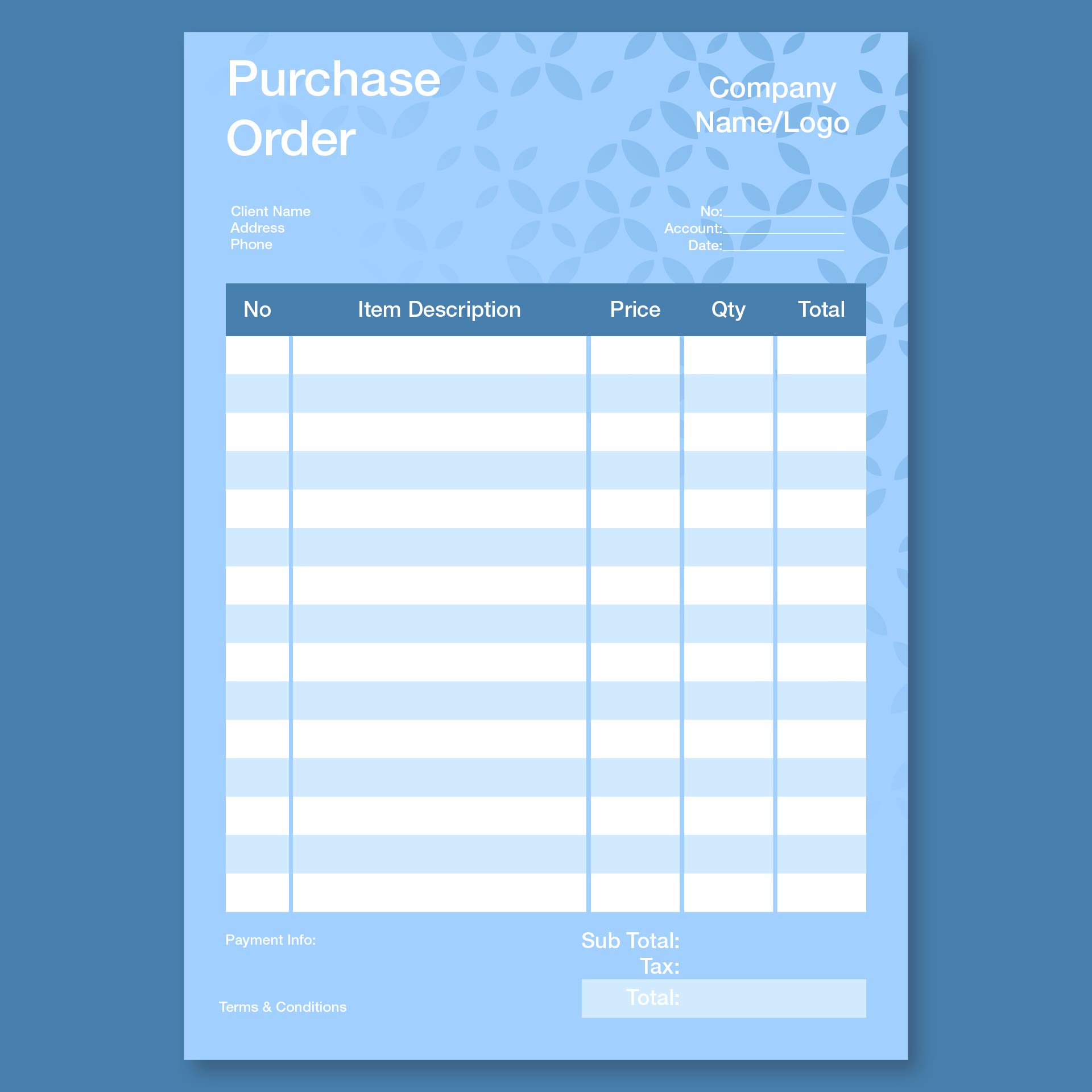 Printable Purchase Order Form for Small Business