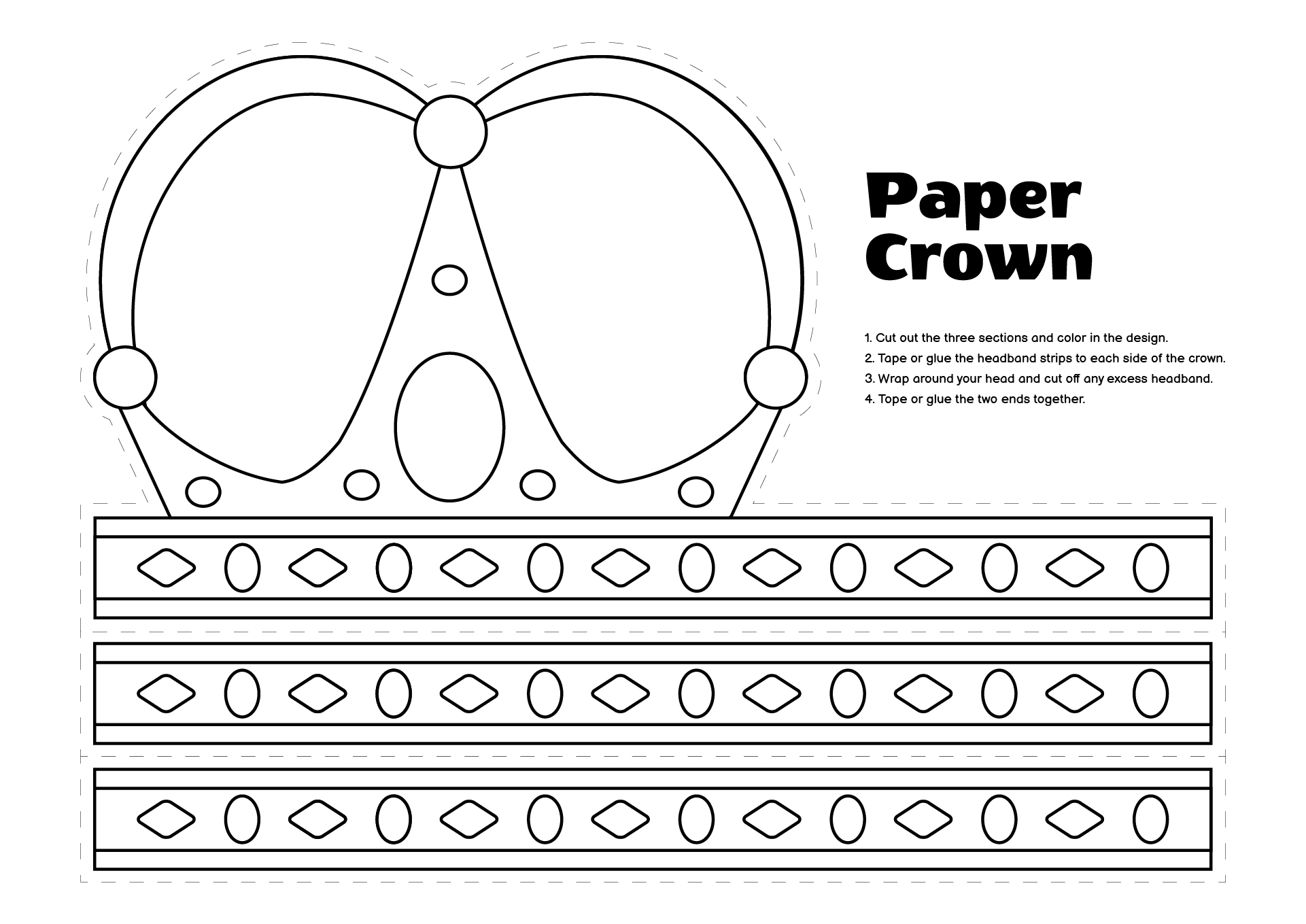 Royal Prince Crown Crafting Printables