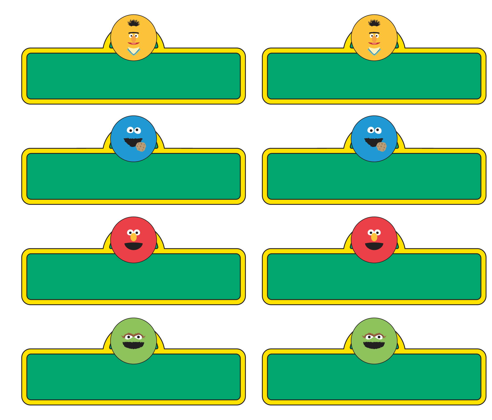 Sesame Street Classroom Label Pack