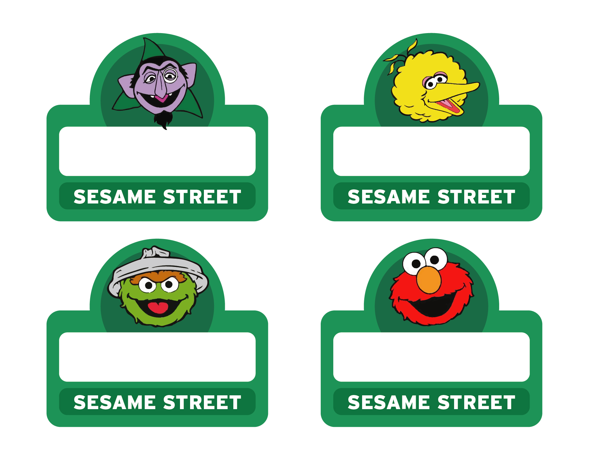 Sesame Street Labels for Kids Parties
