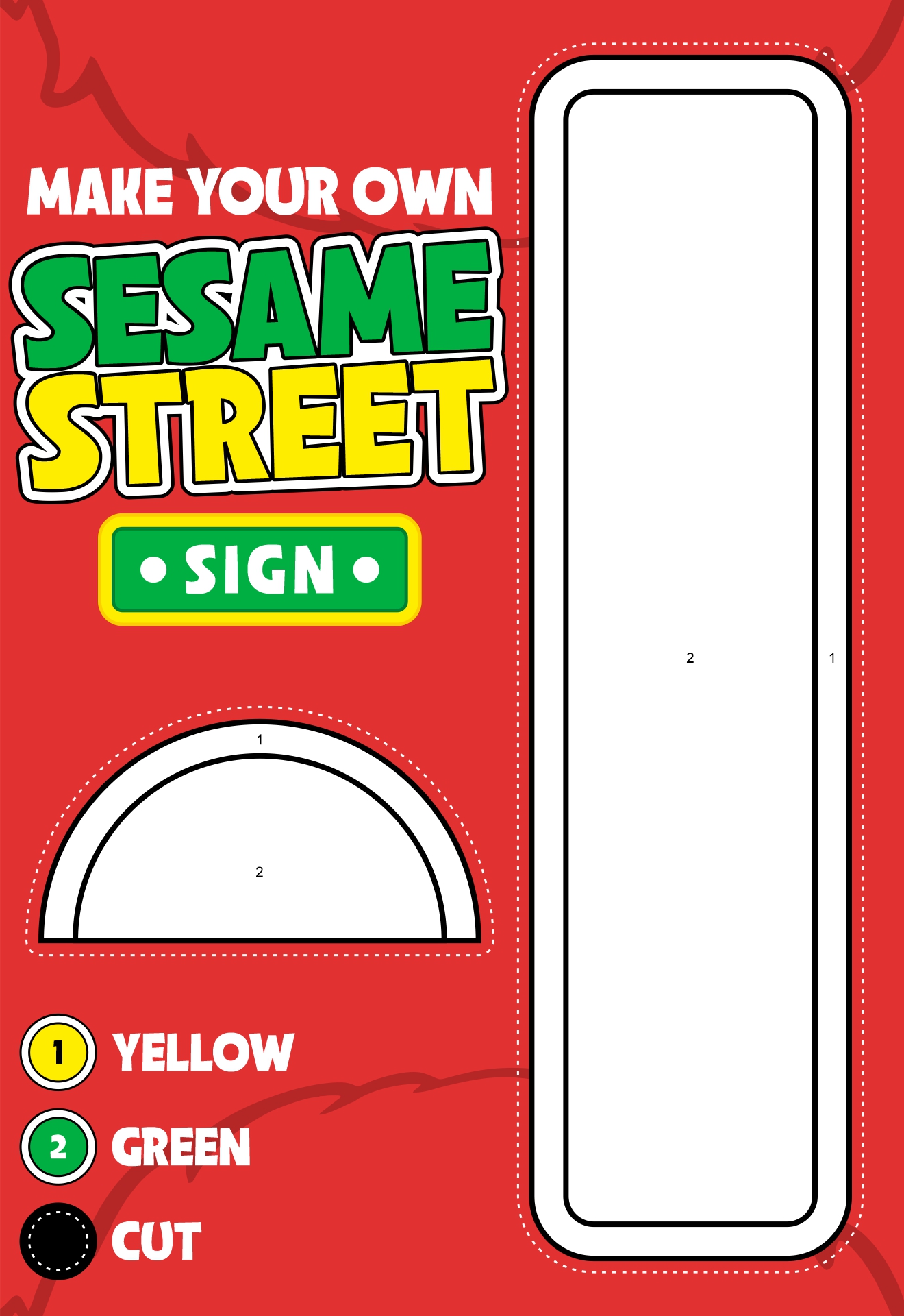 Sesame Street Sign Crafts for Kids