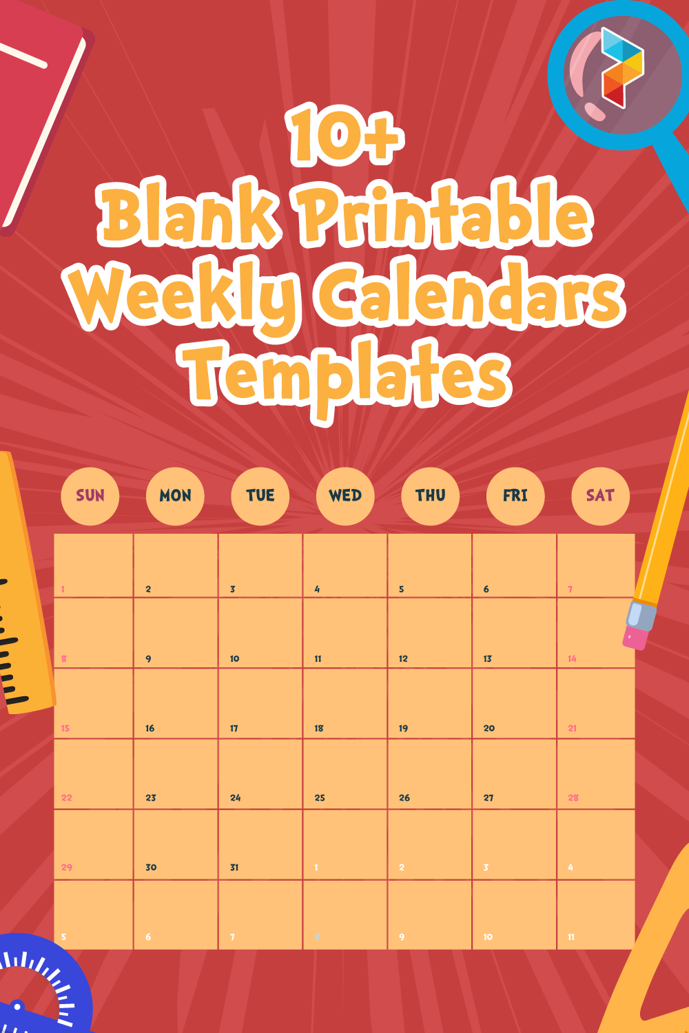 Blank Weekly Calendars Templates