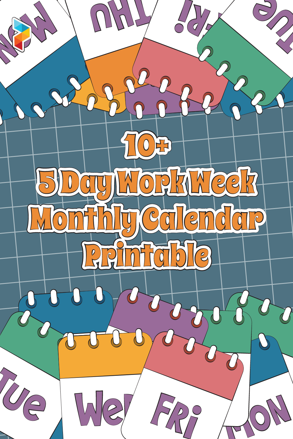 5 Day Work Week Monthly Calendar
