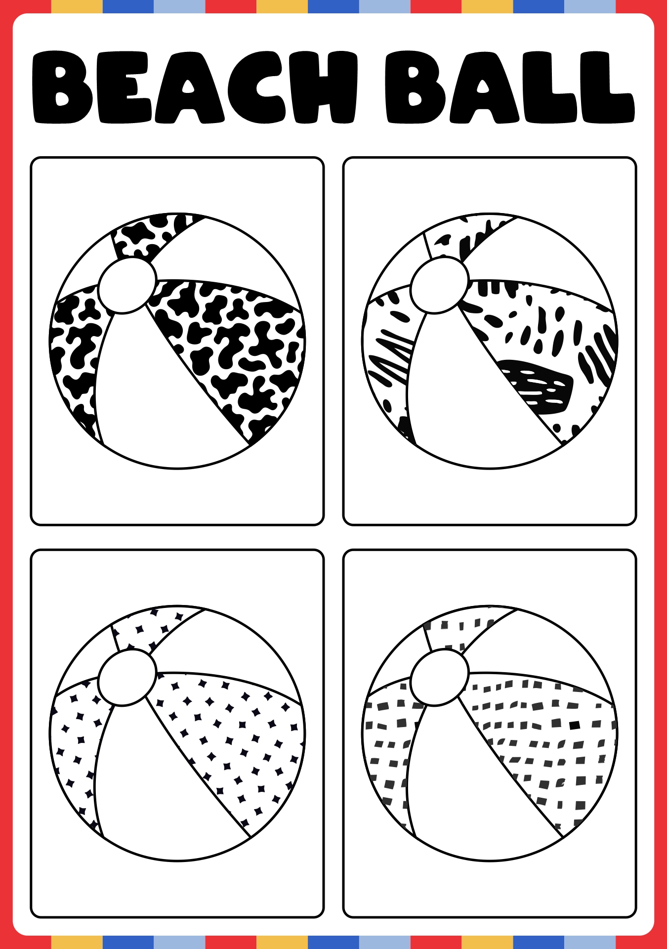 Beach Ball Design Printout