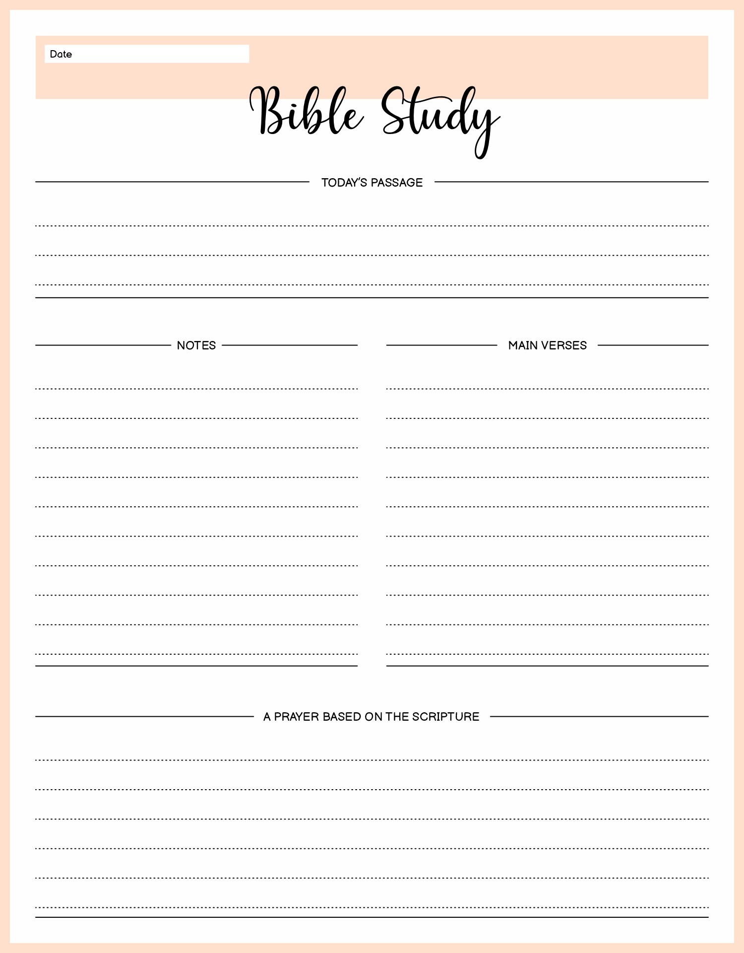 Bible Journaling Template