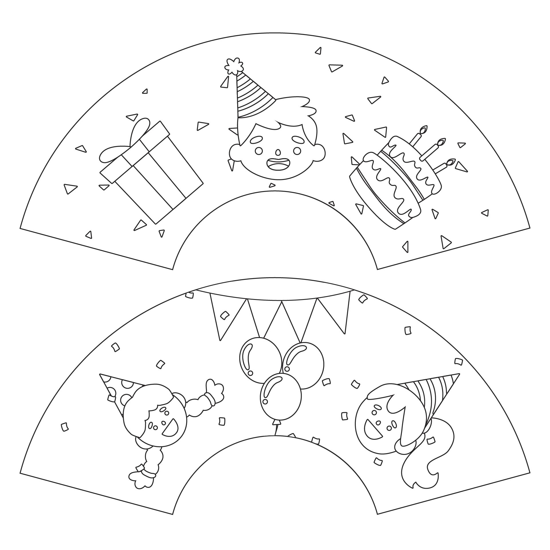 Birthday Party Fan Printable Designs