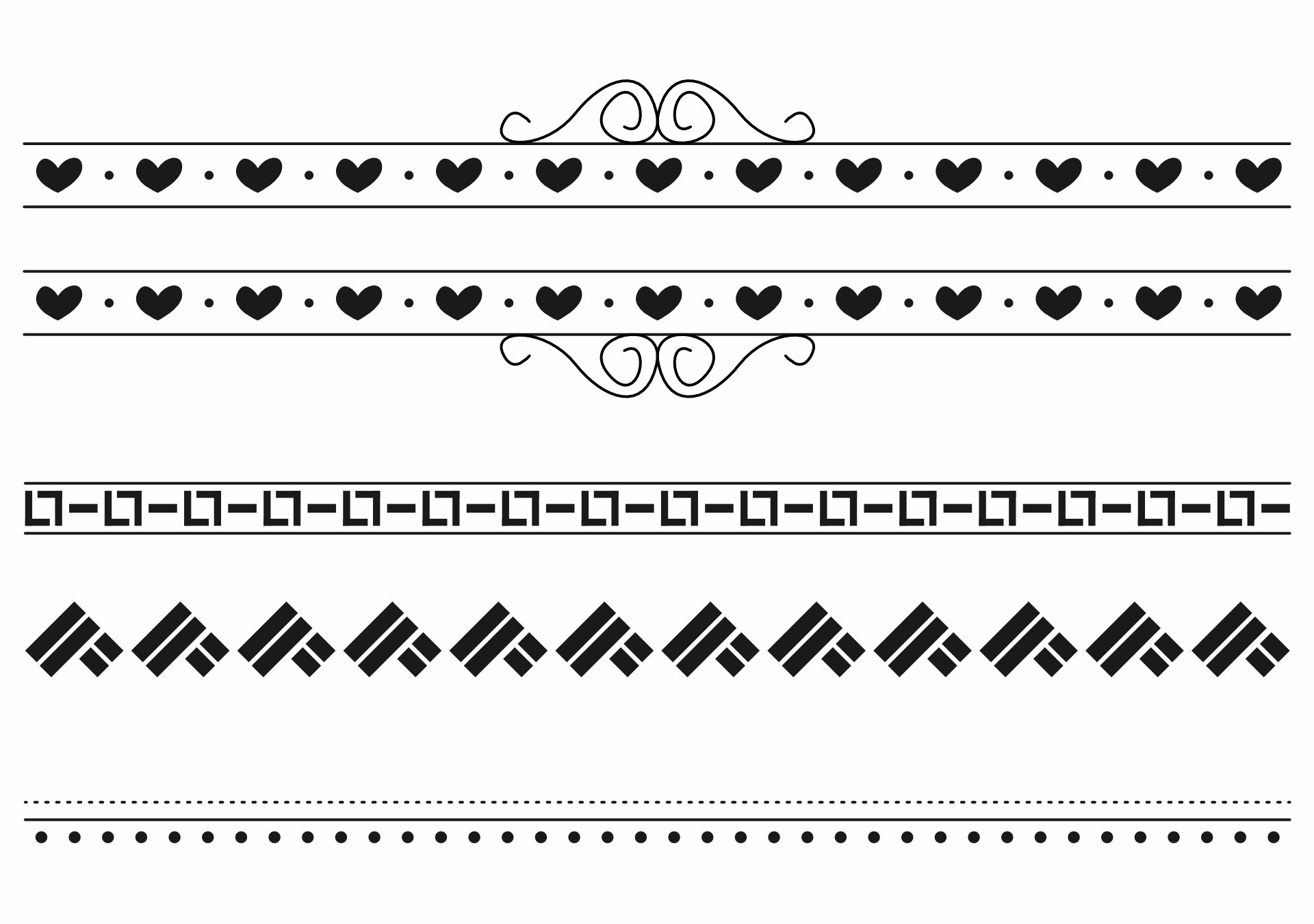 Black and White Line Border Clip Art