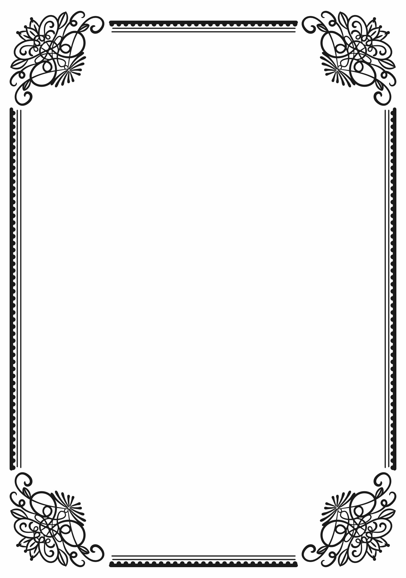 Classic Vintage Line Border Clip Art