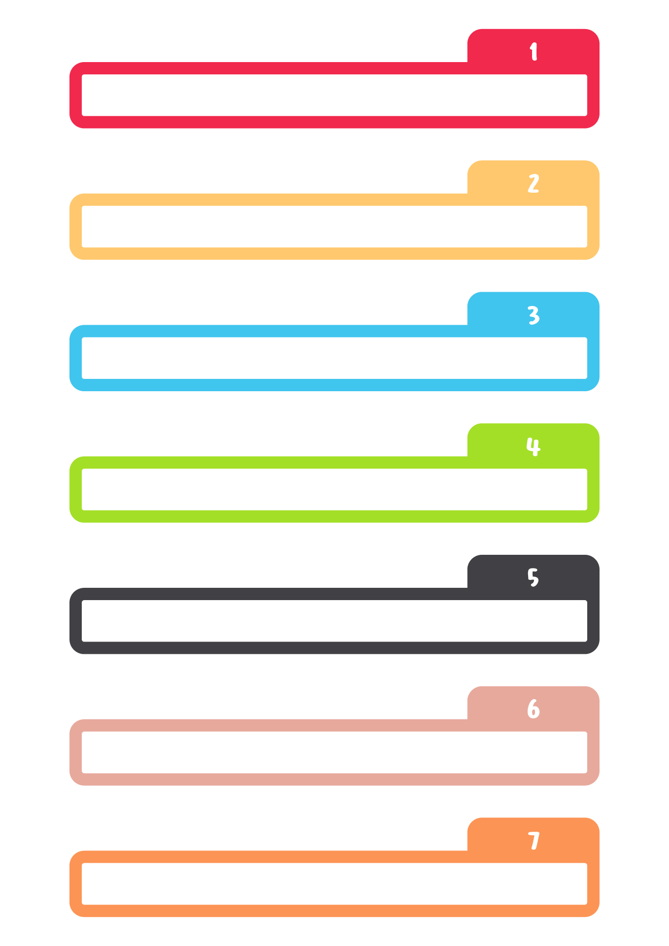 Colorful Printable Tab Dividers for Binders