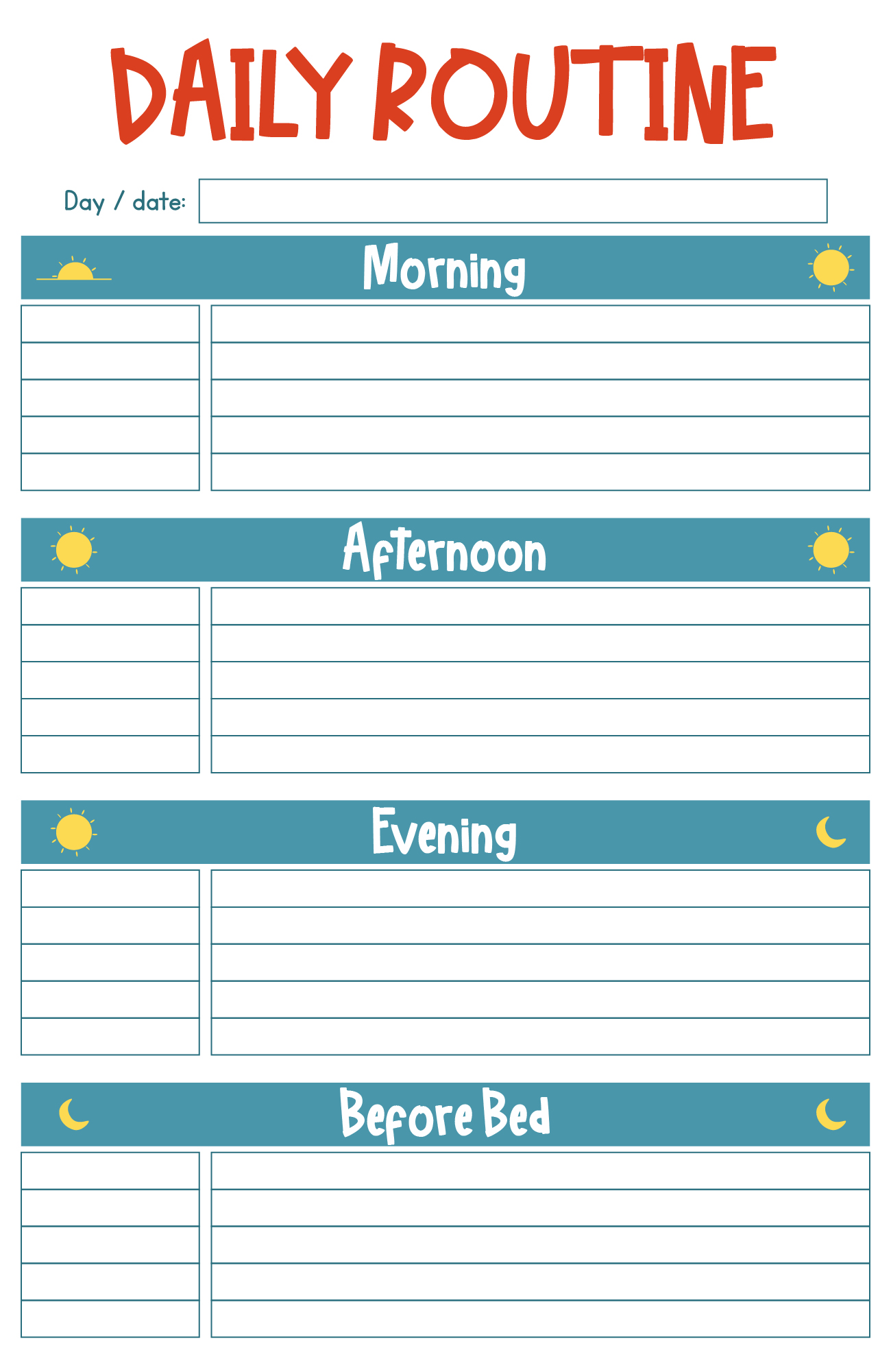 Daily Morning Routine FlyLady Checklist