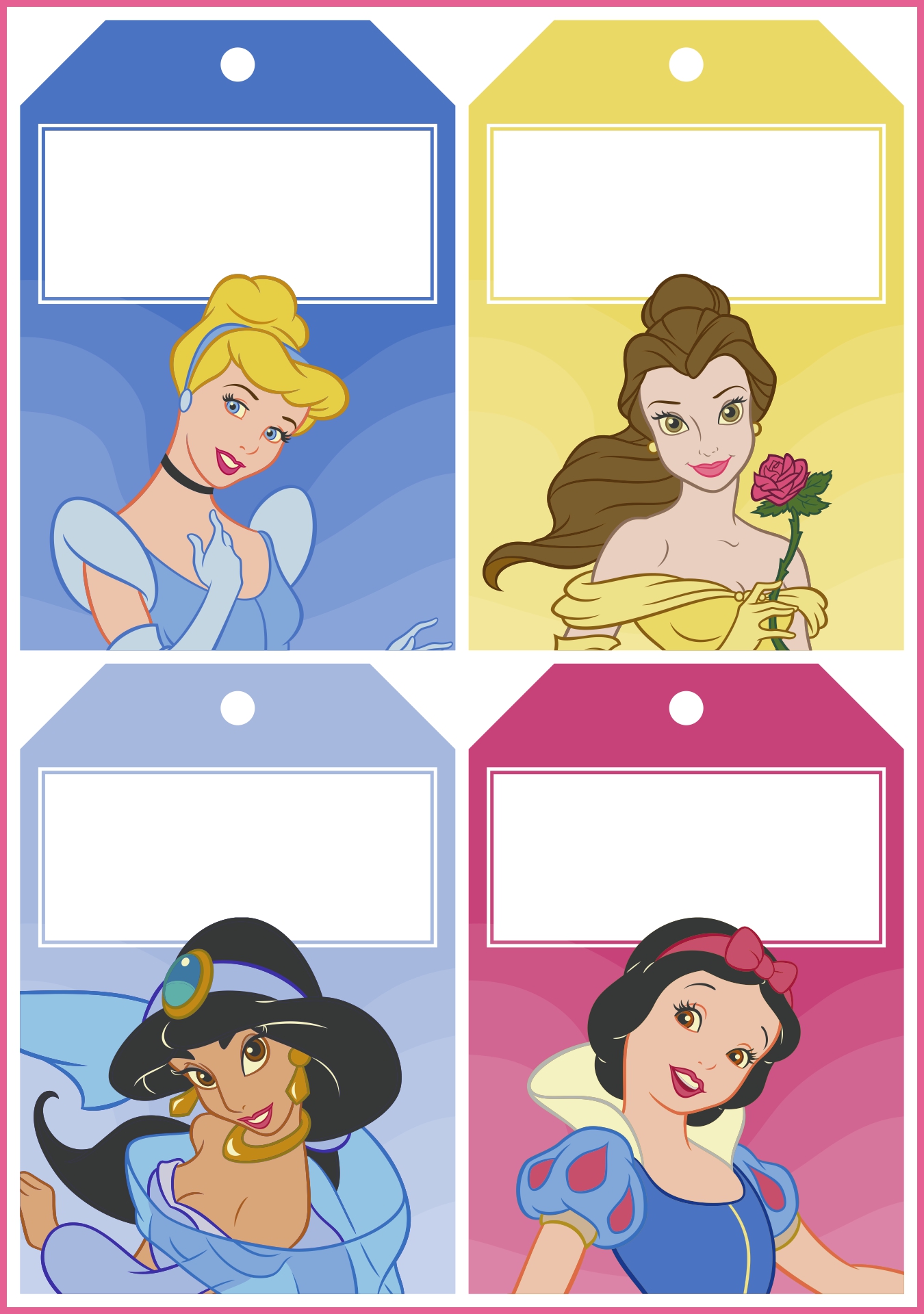 Disney Princess Gift Tags Printable