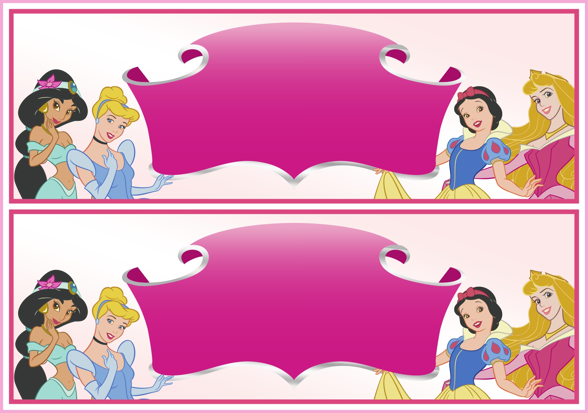 Disney Princess Water Bottle Labels