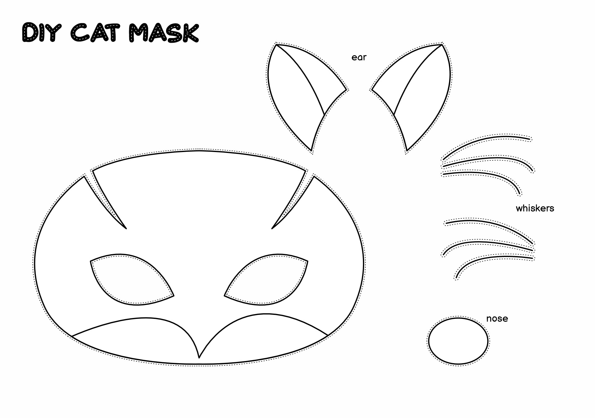 DIY Cat Mask Printable Patterns