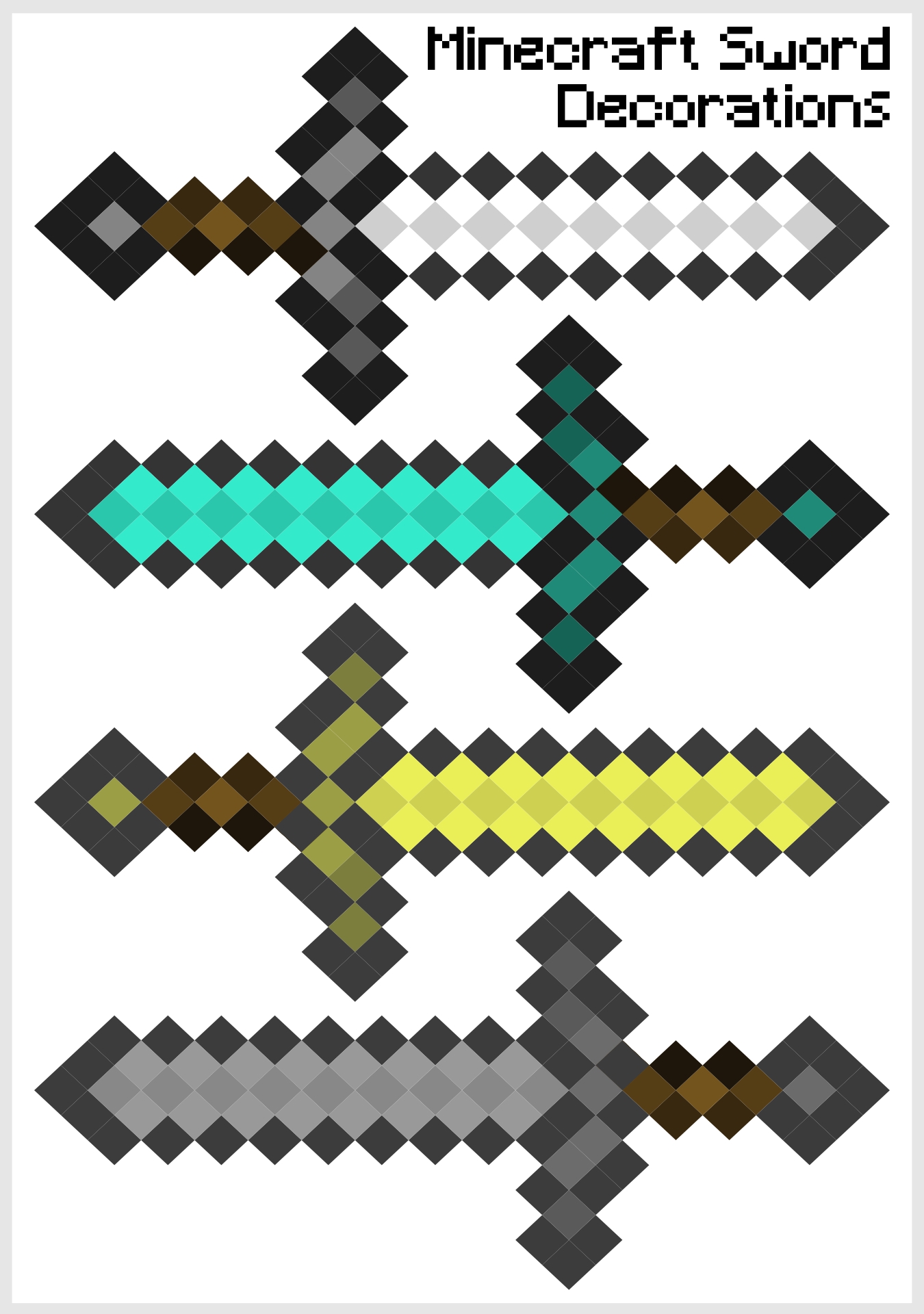 Minecraft Sword Party Decorations