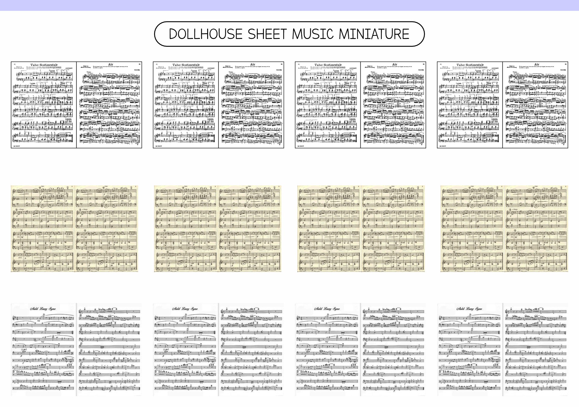 Miniature Dollhouse Sheet Music